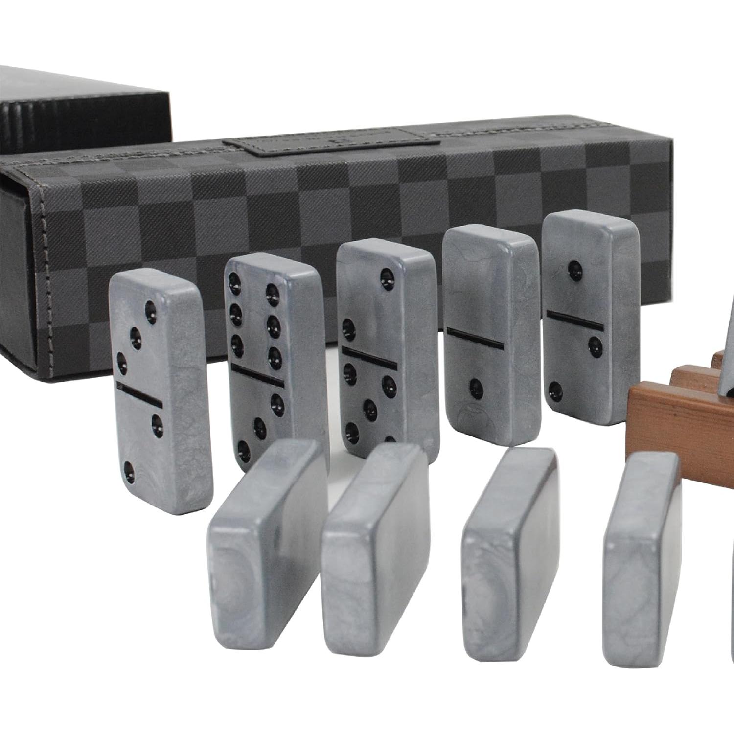 Juego de Dominó Doble Seis Vovotuzzi 28 Piezas Gris