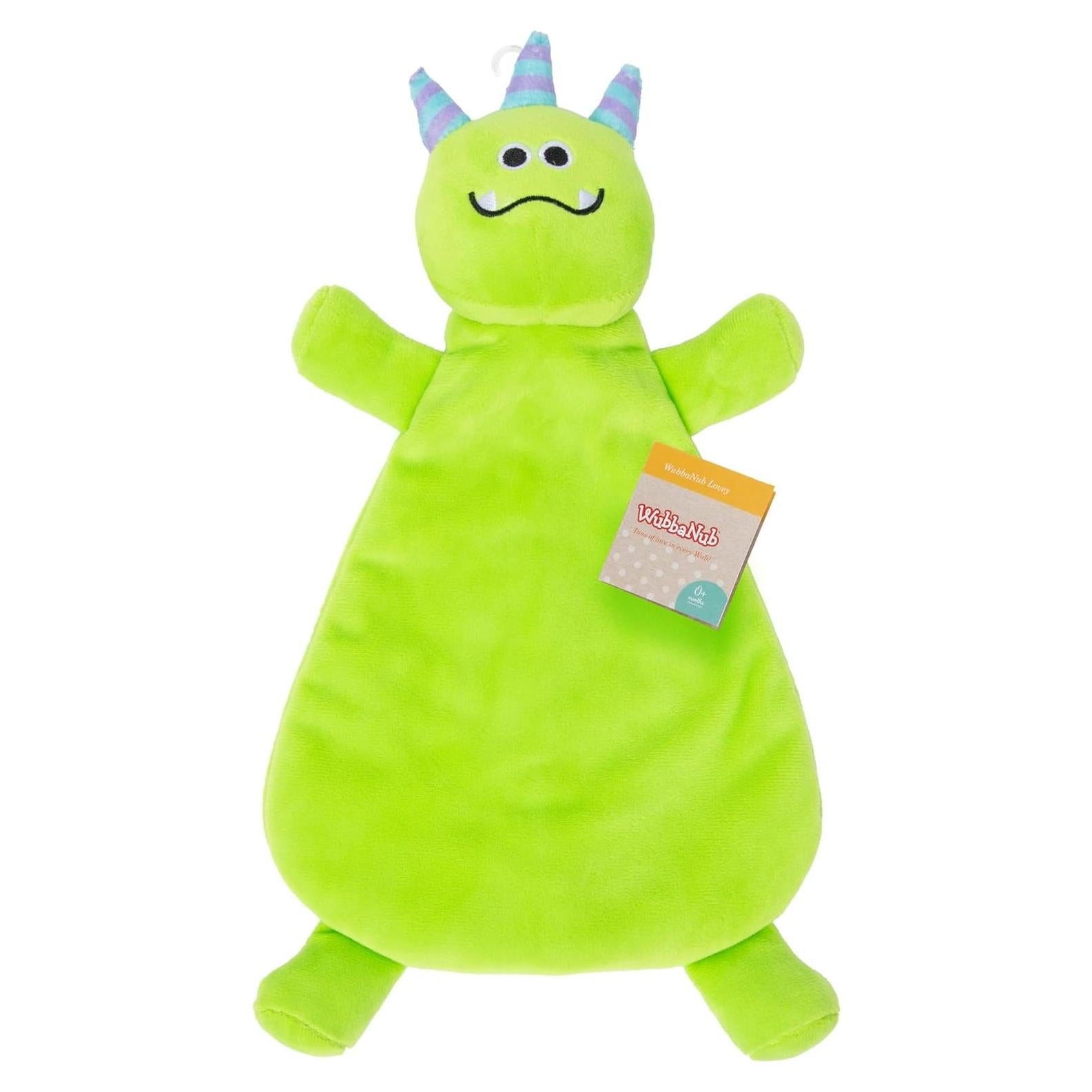 WubbaNub Monstruo Verde Lovey Peluche Suave 33x20cm