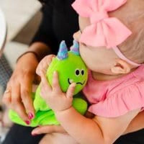 WubbaNub Monstruo Verde Lovey Peluche Suave 33x20cm