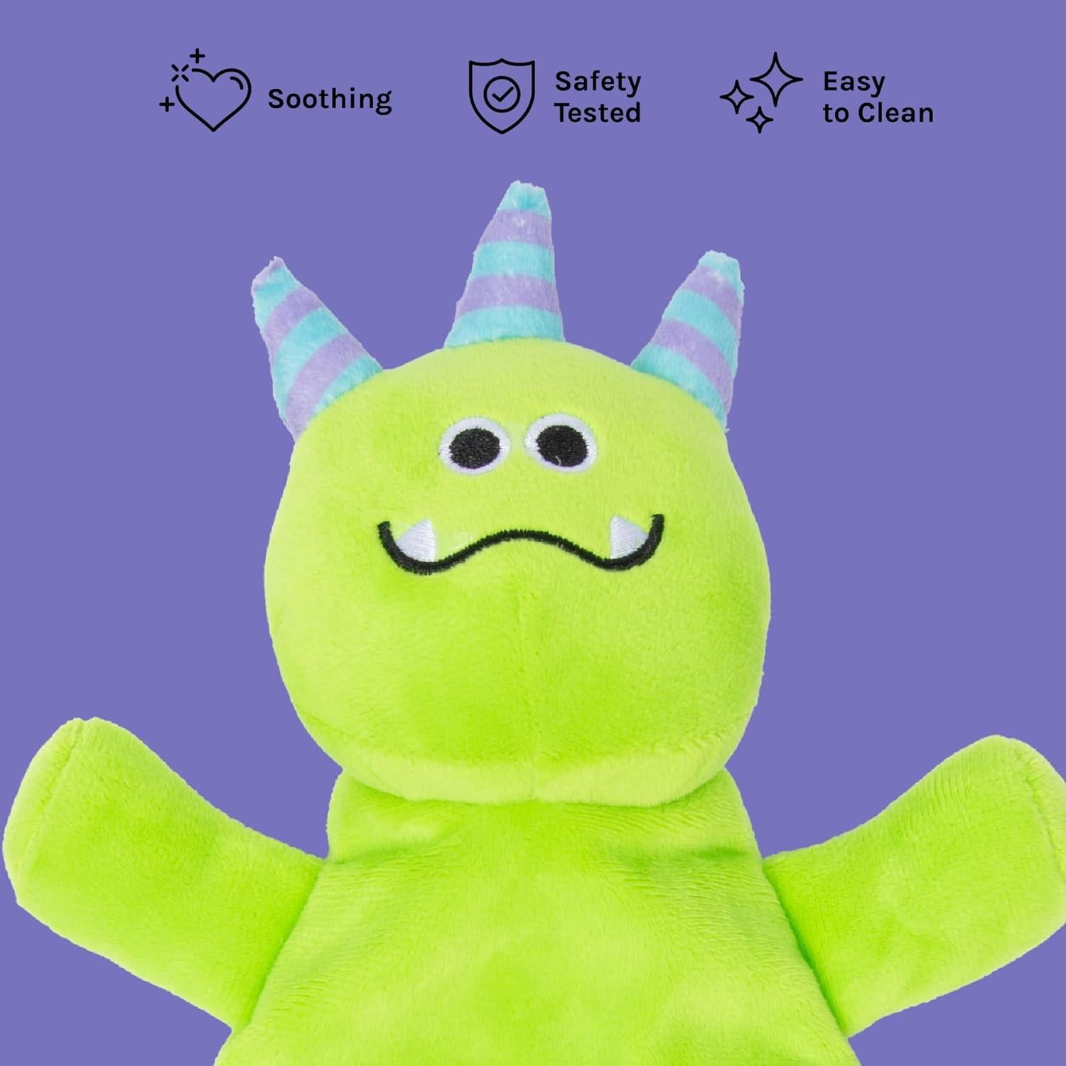 WubbaNub Monstruo Verde Lovey Peluche Suave 33x20cm