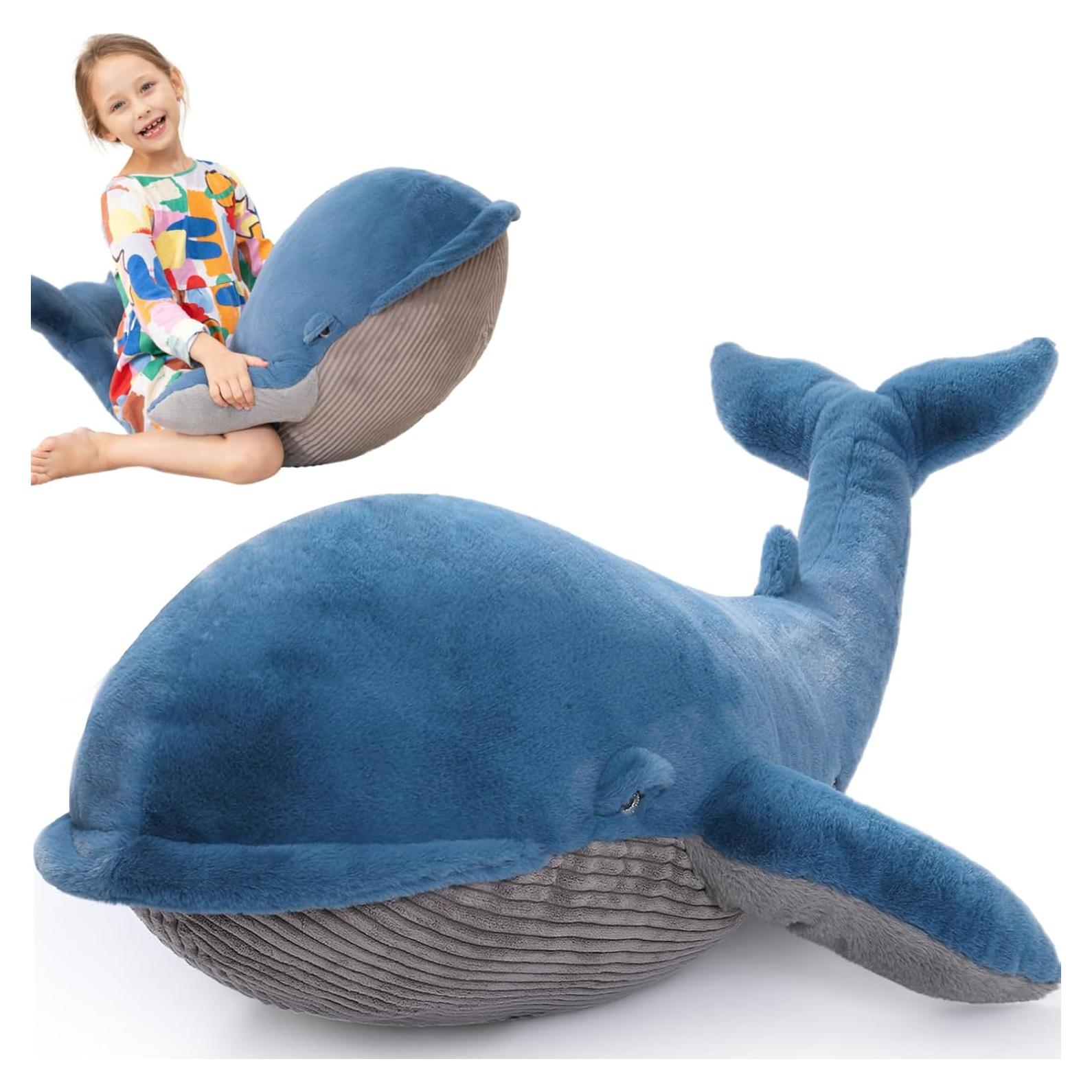Almohada de Peluche Ballena Azul MaoGoLan 110 cm Suave