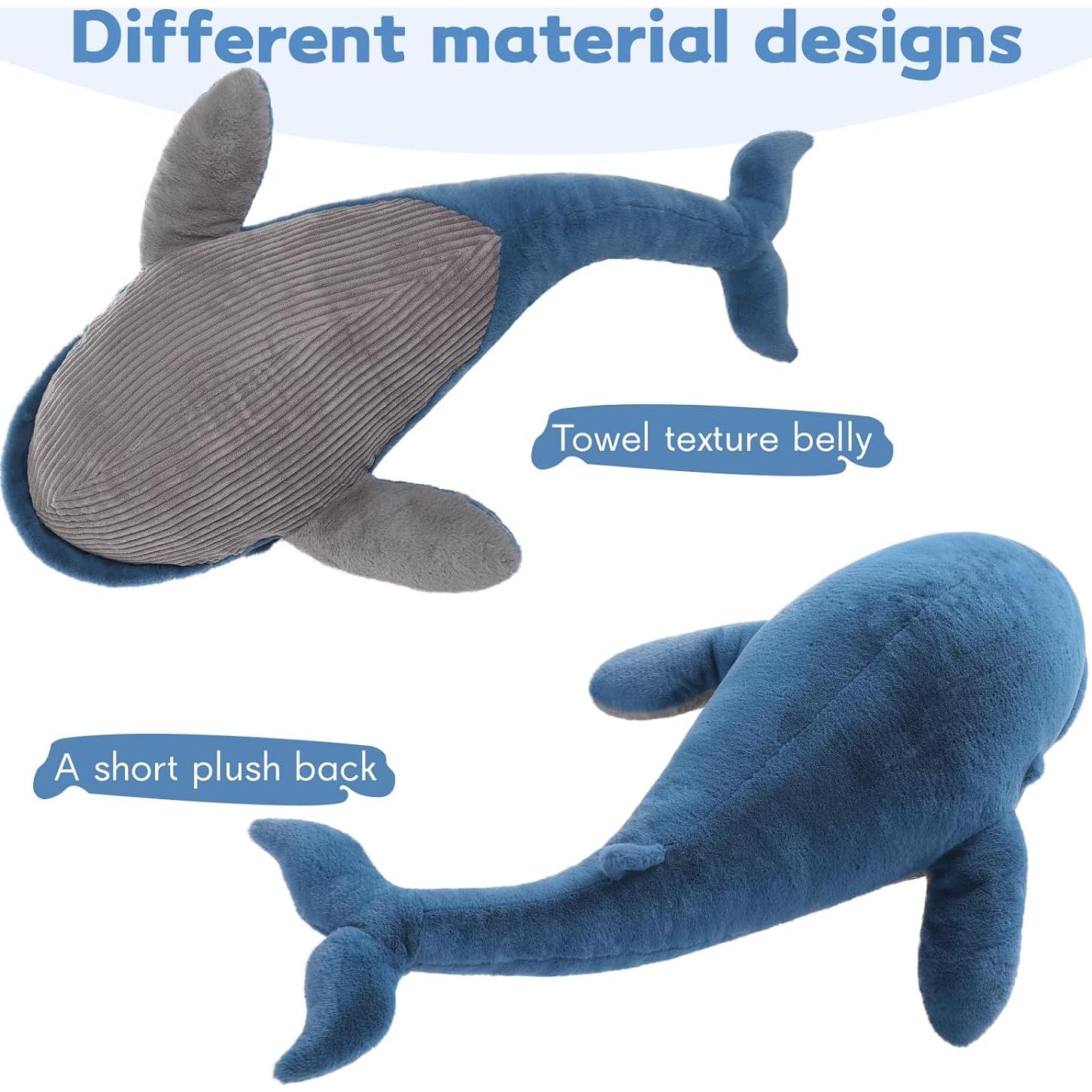 Almohada de Peluche Ballena Azul MaoGoLan 110 cm Suave