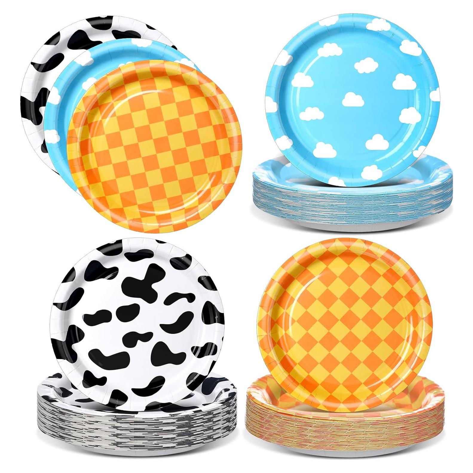 Paquete de 48 Platos Desechables Motiskyy 22.86 cm Cuentos