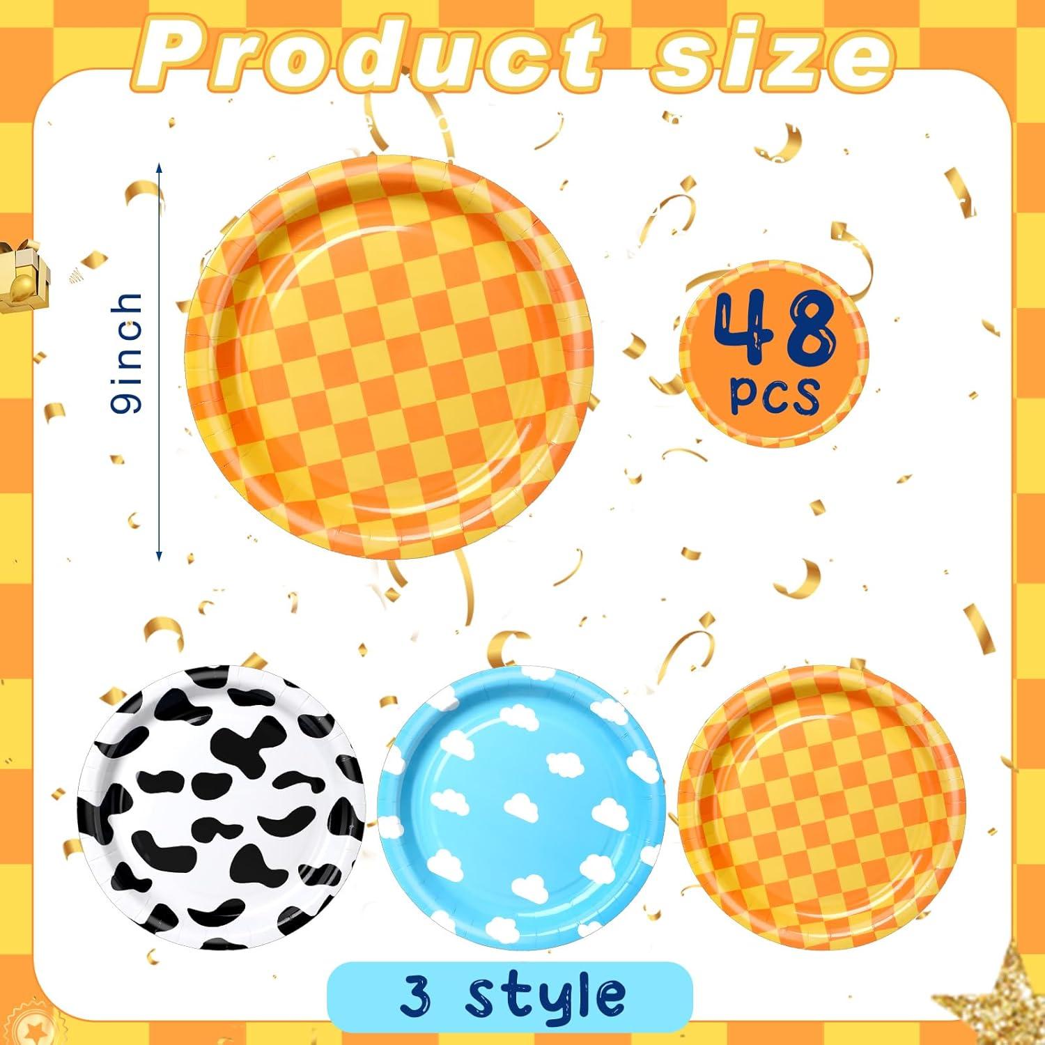 Paquete de 48 Platos Desechables Motiskyy 22.86 cm Cuentos