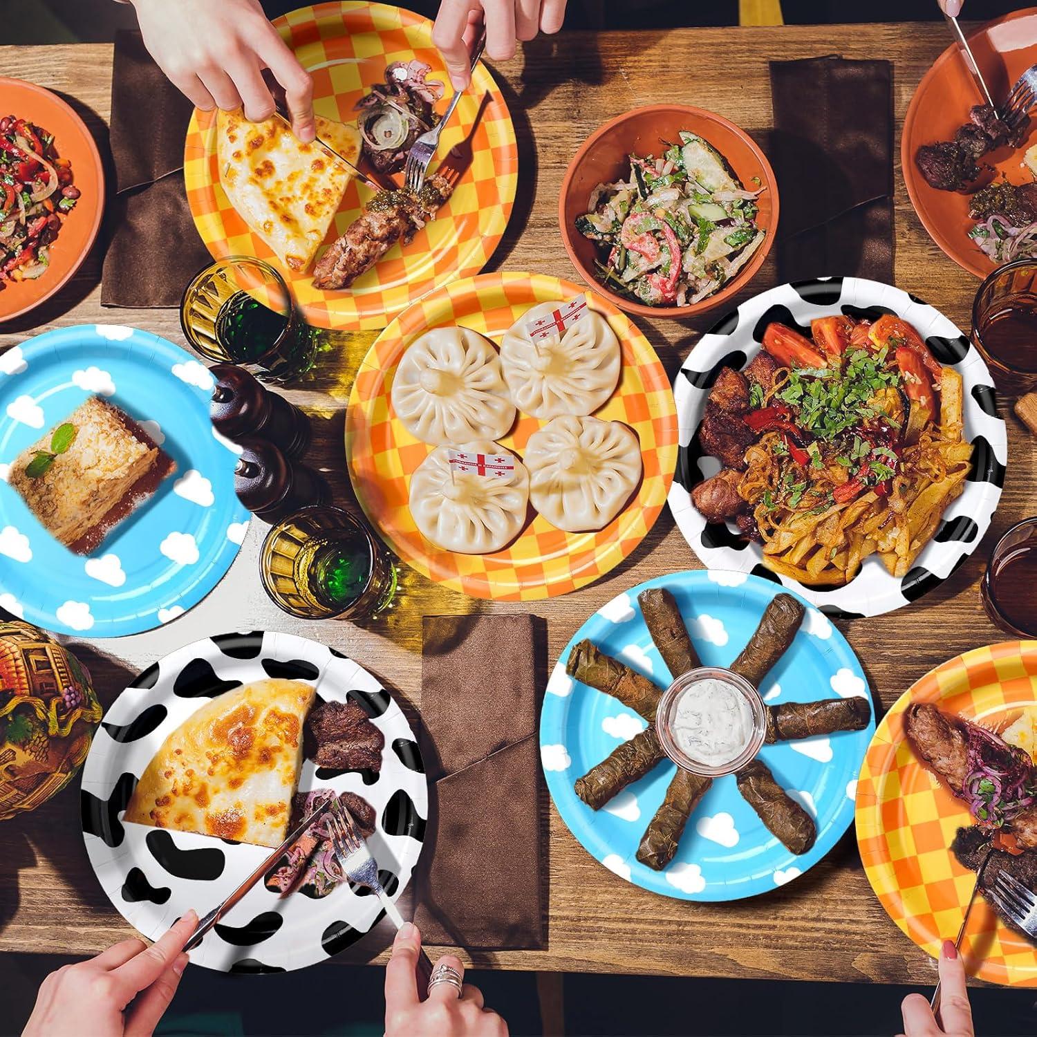 Paquete de 48 Platos Desechables Motiskyy 22.86 cm Cuentos