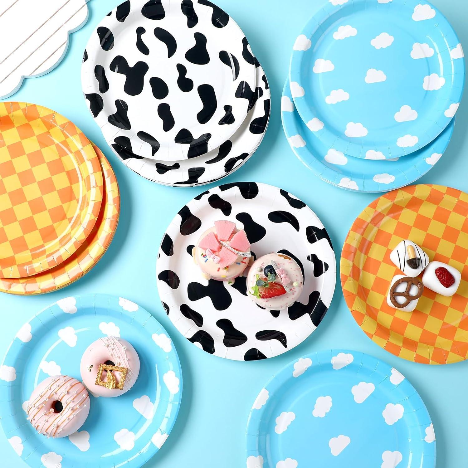 Paquete de 48 Platos Desechables Motiskyy 22.86 cm Cuentos