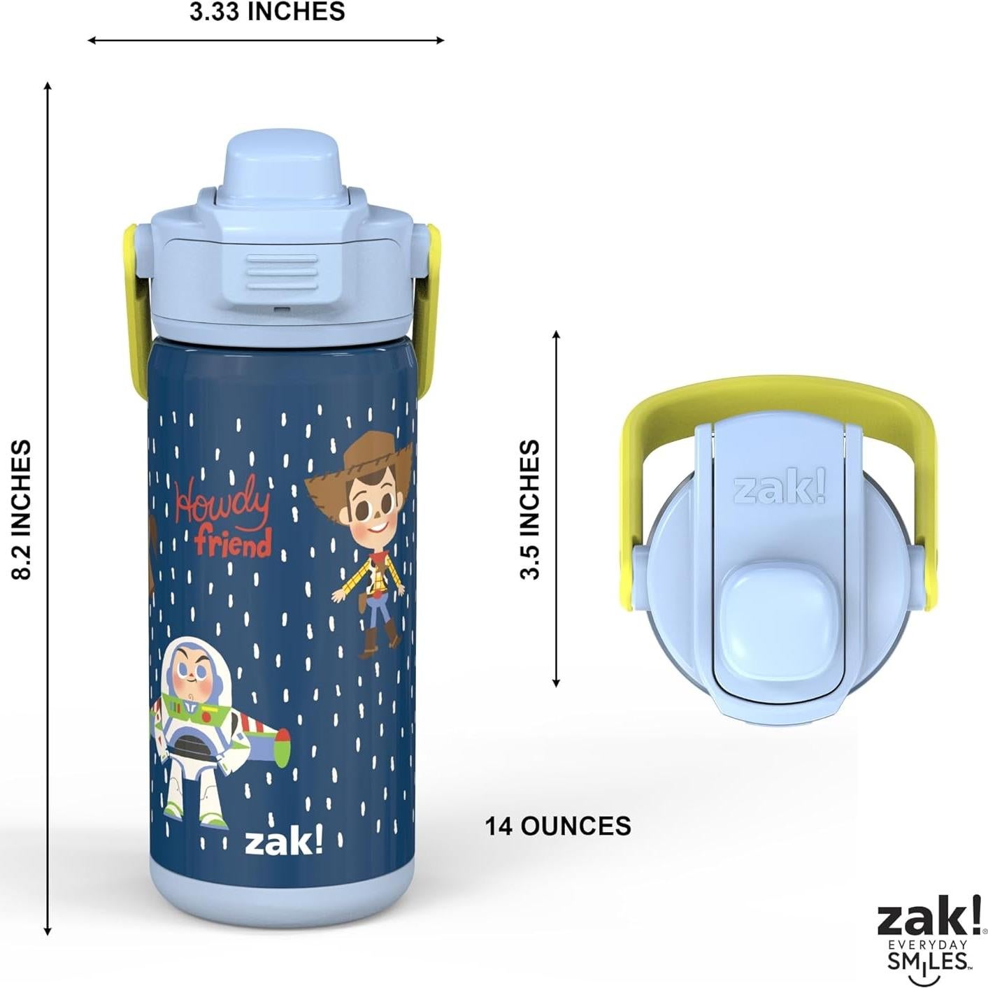Botella Aislada Zak Designs Toy Story 414 ml Acero Inoxidable