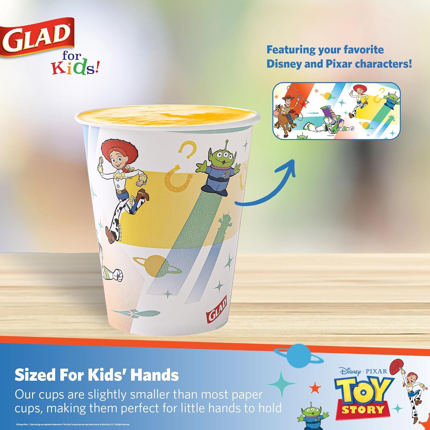 Vasos de Papel Desechables Glad Disney Pixar Toy Story 9 oz - 40 Unidades
