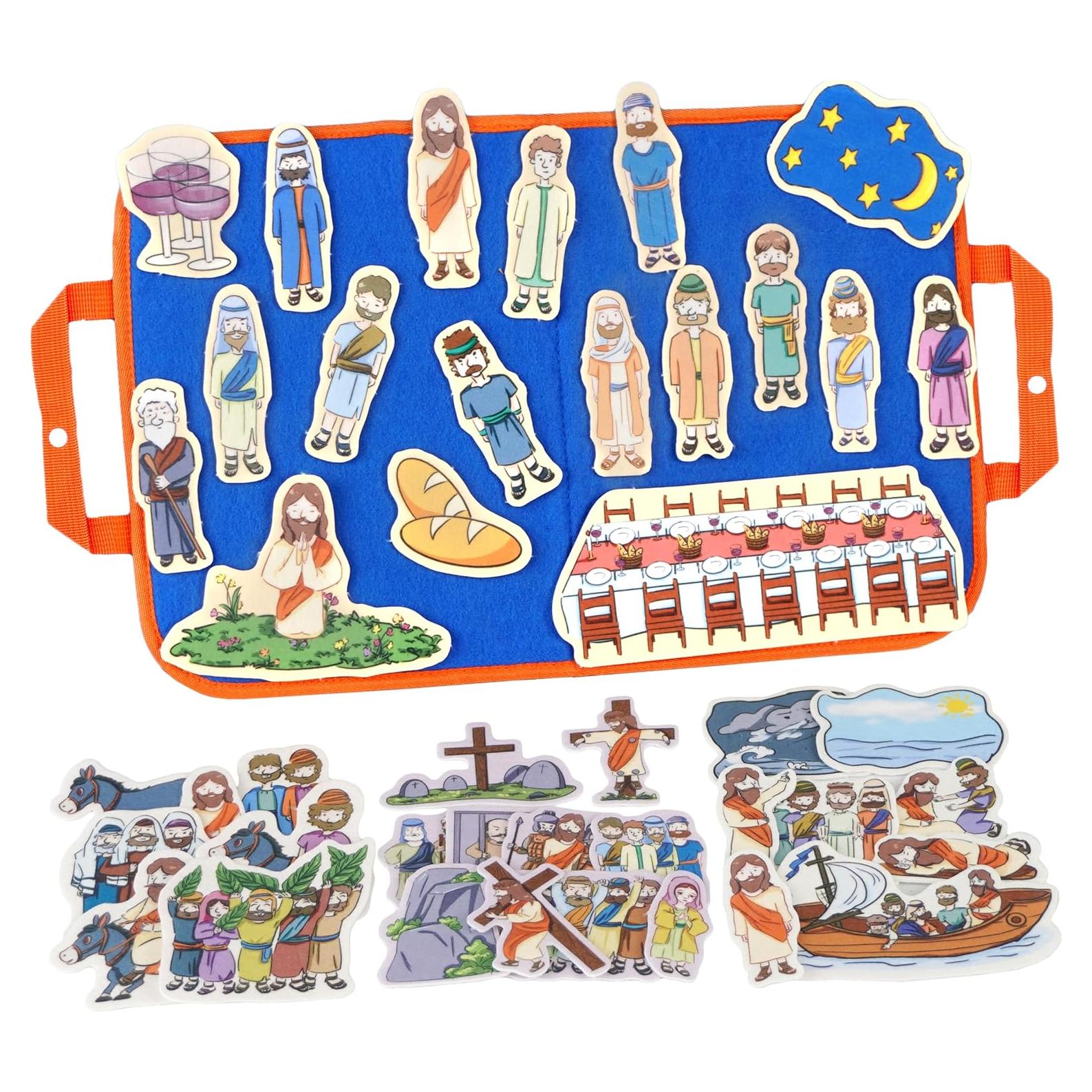 Juego de 4 Tableros de Fieltro CHEFAN - Historias Bíblicas