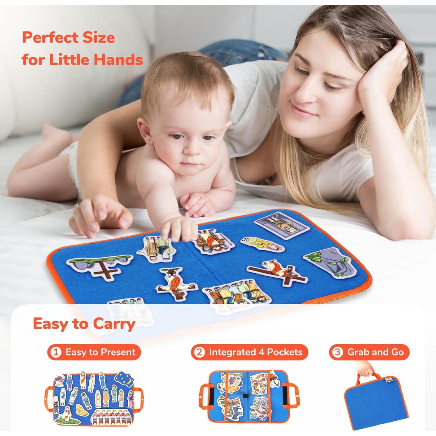 Juego de 4 Tableros de Fieltro CHEFAN - Historias Bíblicas