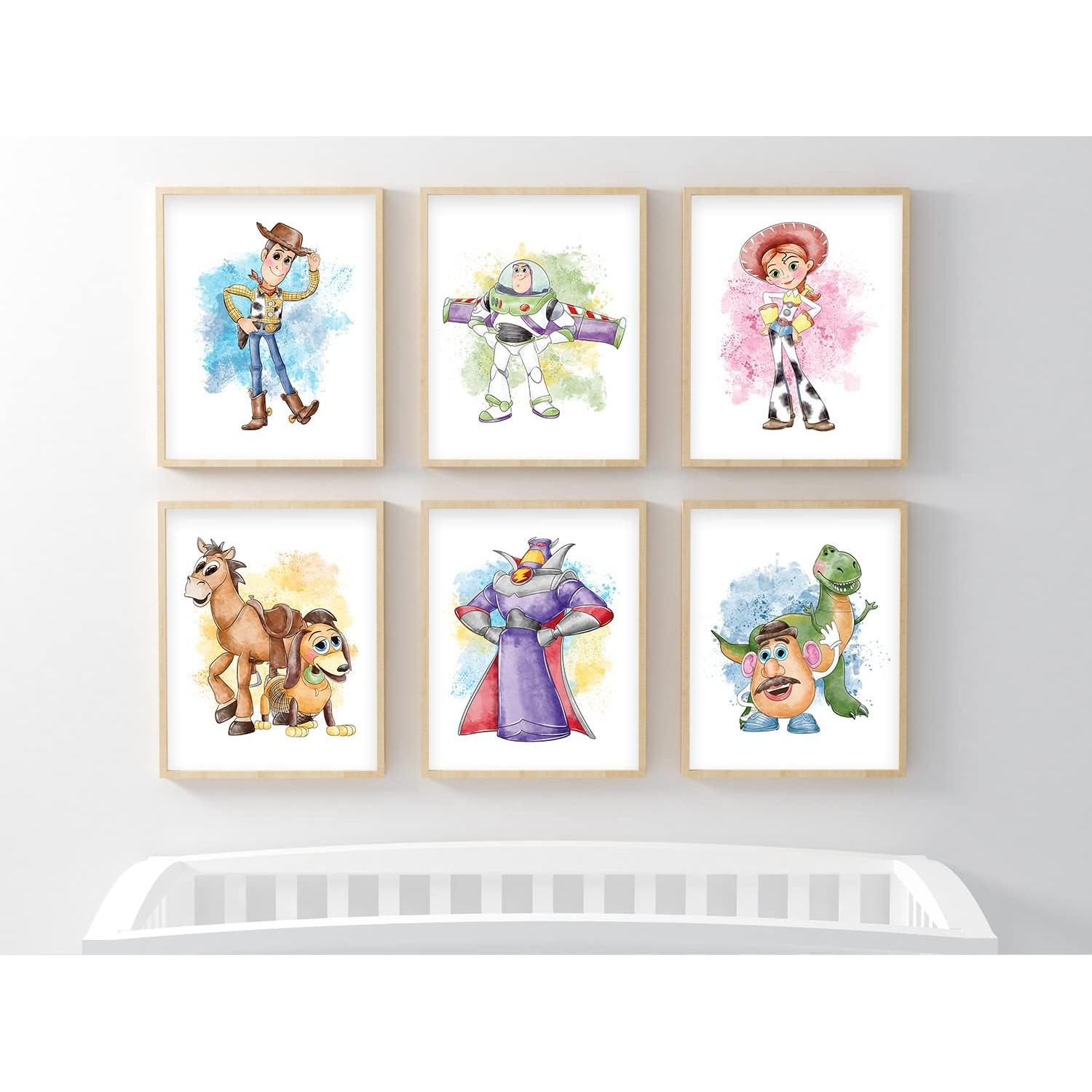 Set de 6 Impresiones en Acuarela Toy Story 20x25 cm