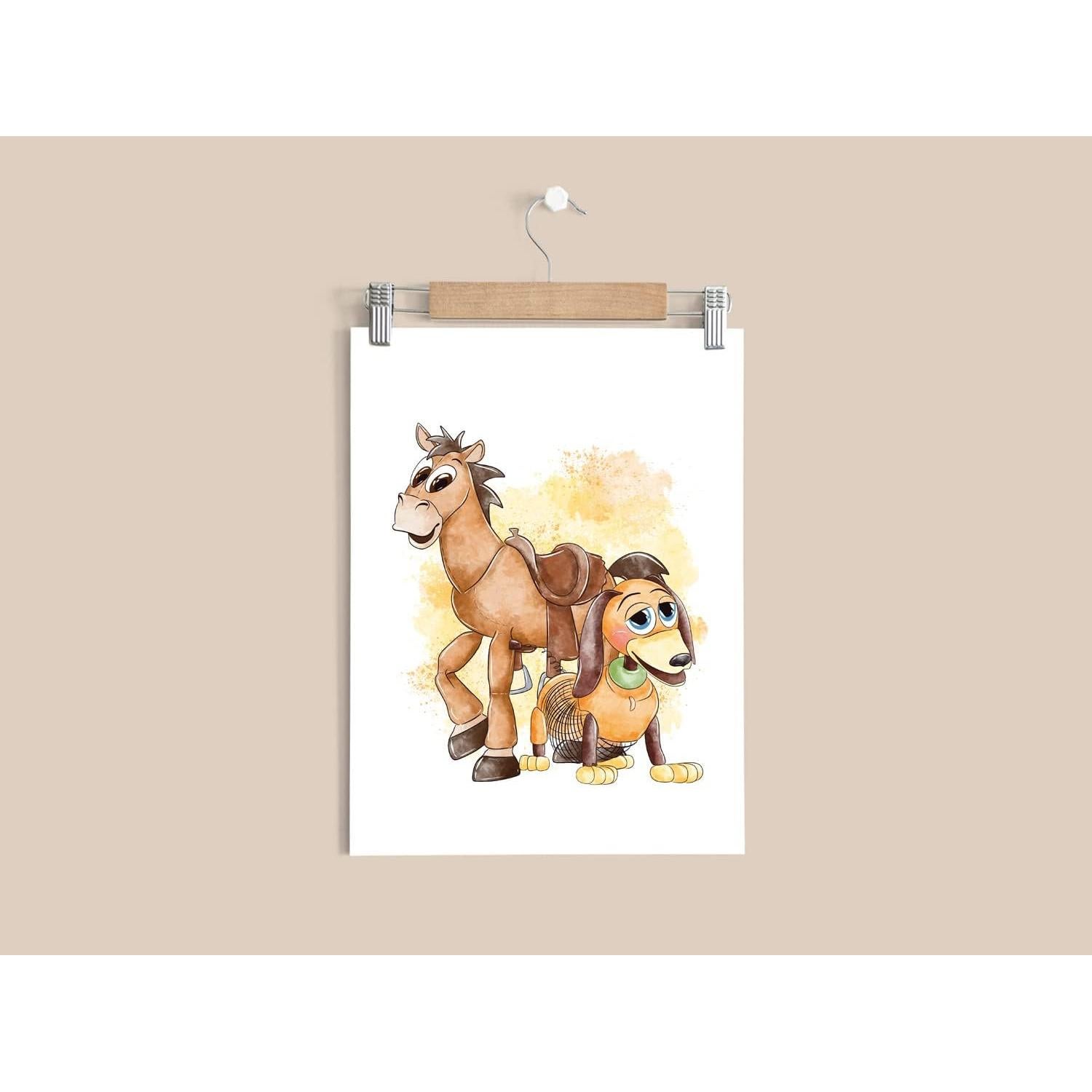 Set de 6 Impresiones en Acuarela Toy Story 20x25 cm