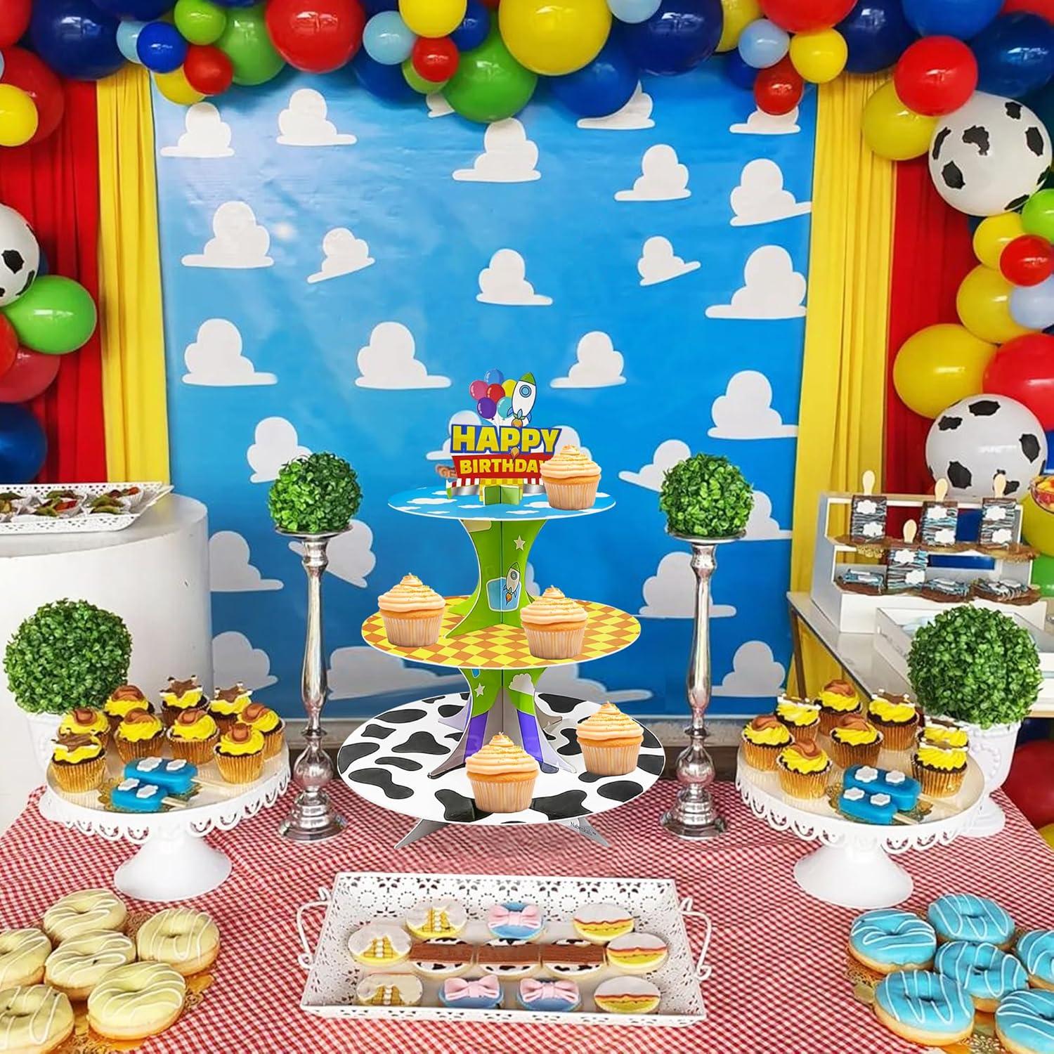 Soporte para Cupcakes Plegable 3 Niveles Caricaturas AB-182