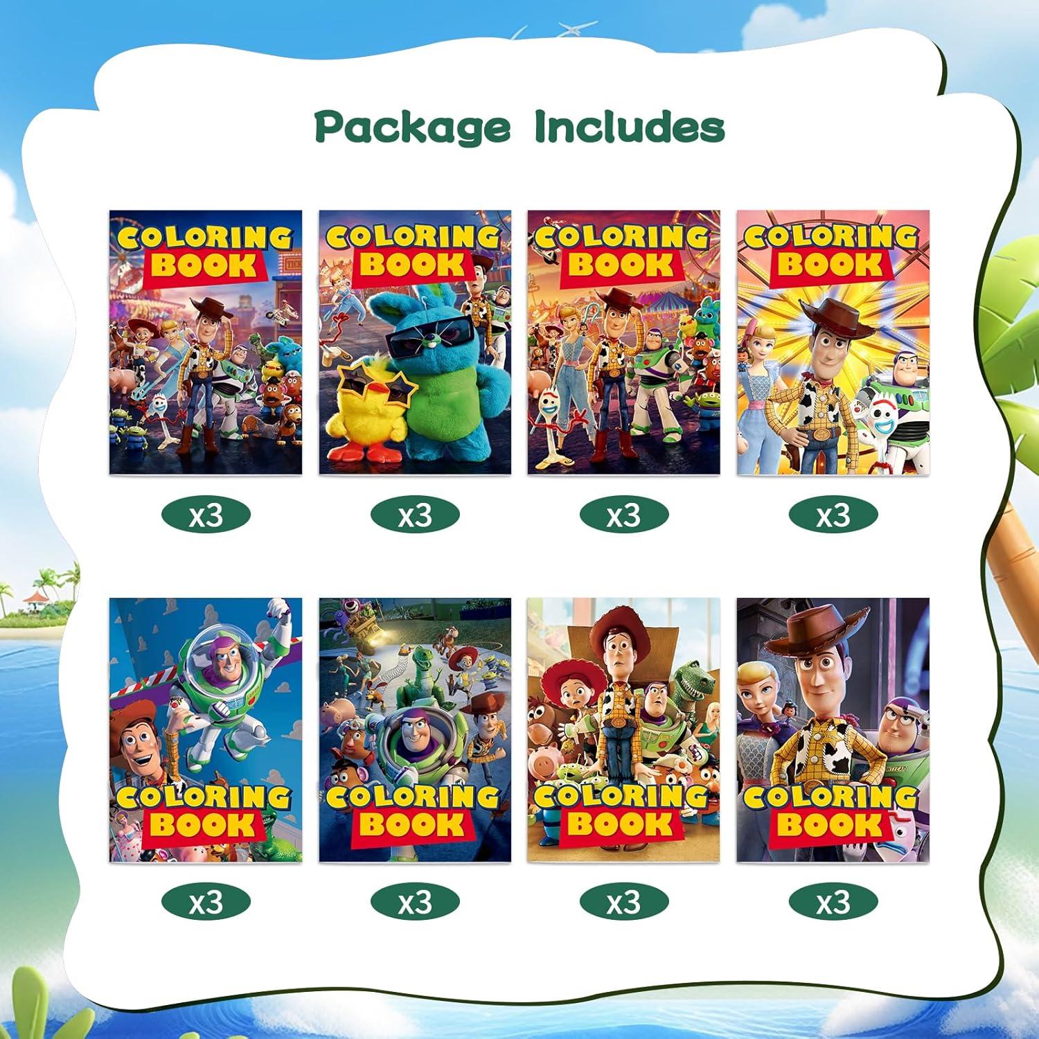 24 Libros para Colorear Fiesta Cumpleaños Juguetes TuoYing