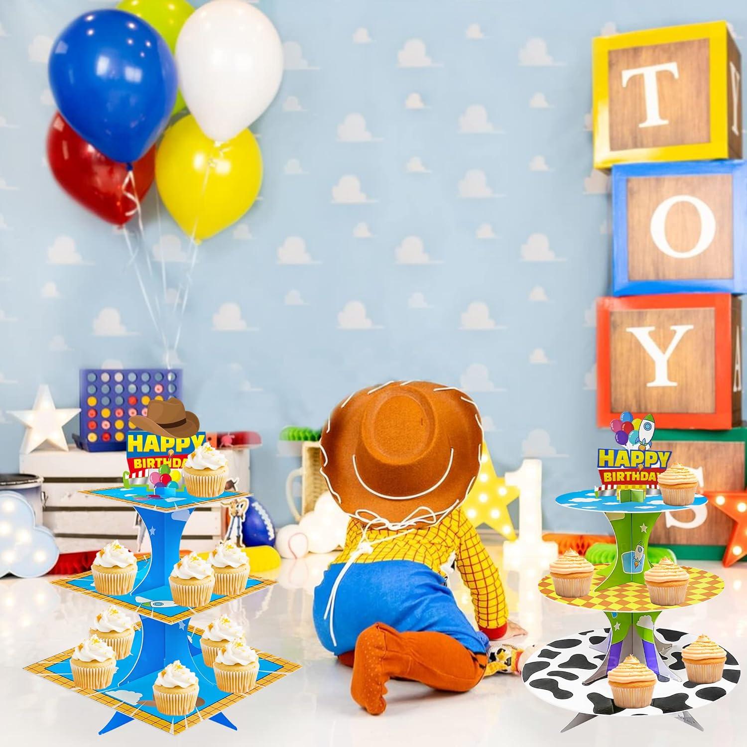 Soporte para Cupcakes 3 Niveles Temática Dibujos Animados