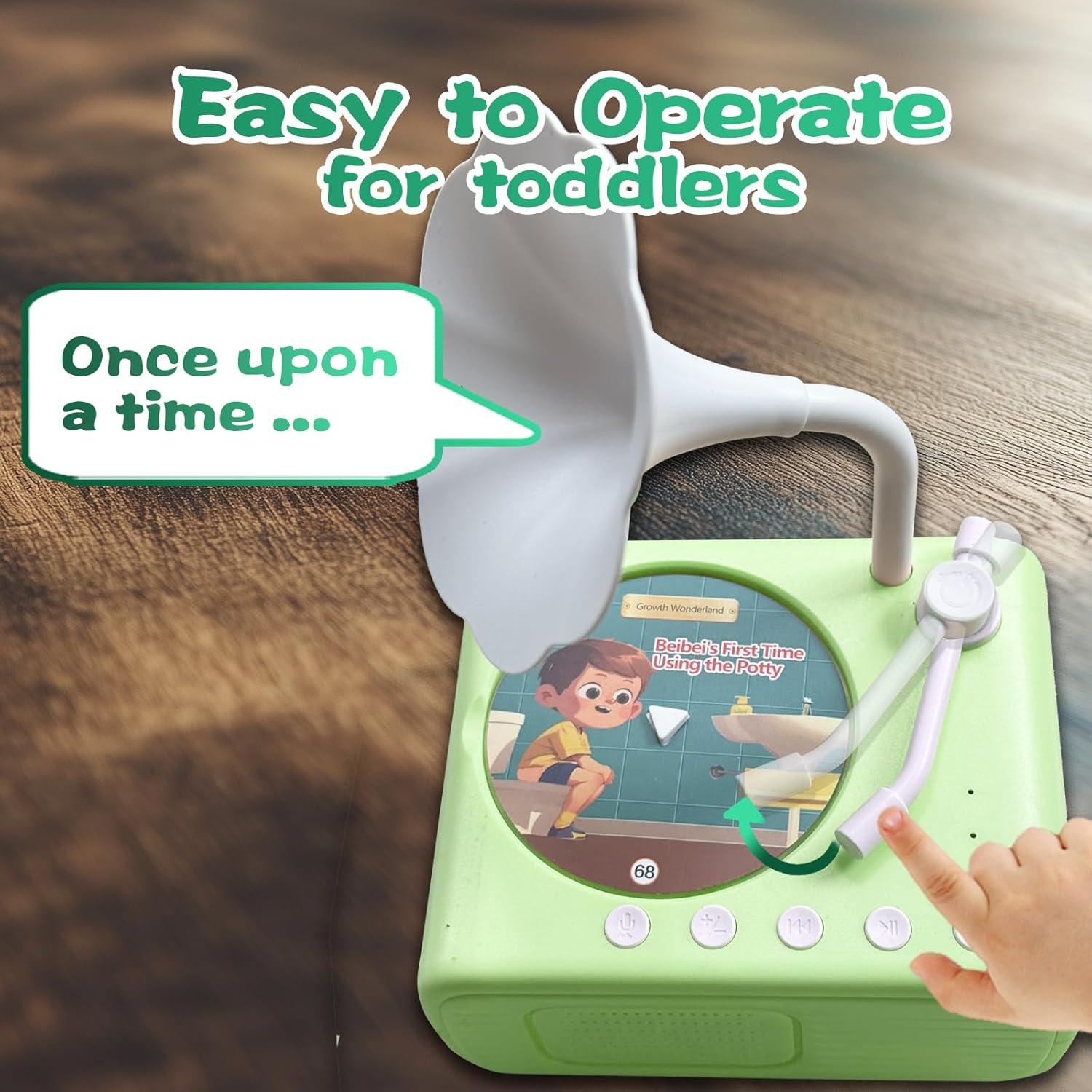 Reproductor de Música Infantil Halcontorno D7 - Fonógrafo Verde