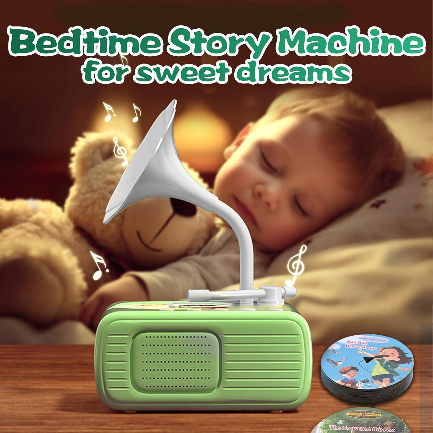 Reproductor de Música Infantil Halcontorno D7 - Fonógrafo Verde