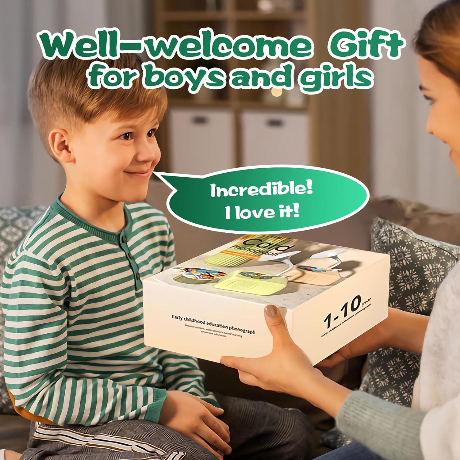 Reproductor de Música Infantil Halcontorno D7 - Fonógrafo Verde