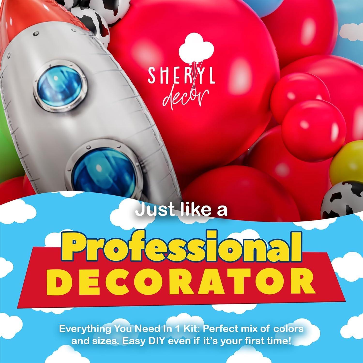 Kit de Arco de Globos Toy Story - Sheryl Decor - 100 Piezas