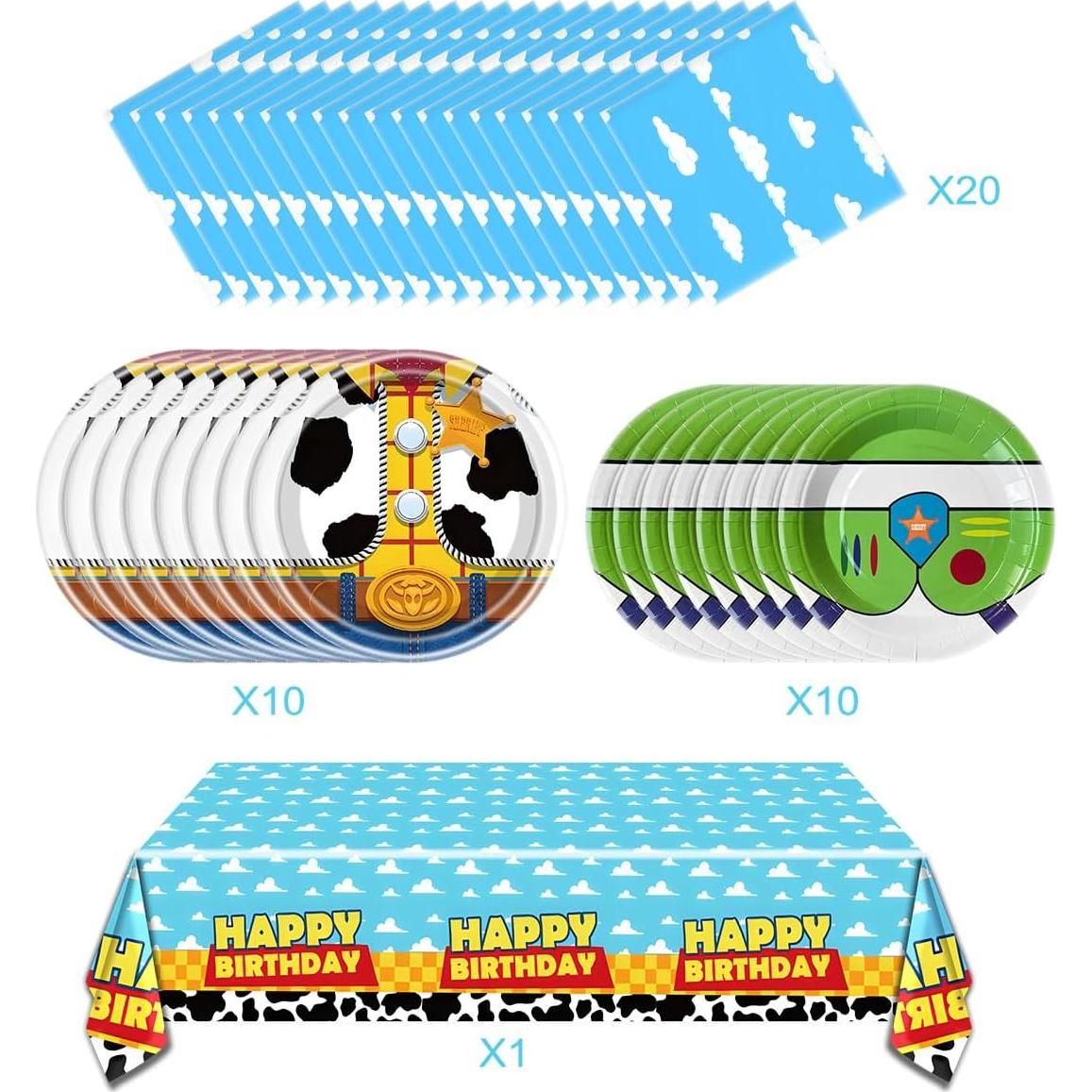 Juego de Vajilla de Fiesta Cuentos de Dibujos Animados 20 Personas