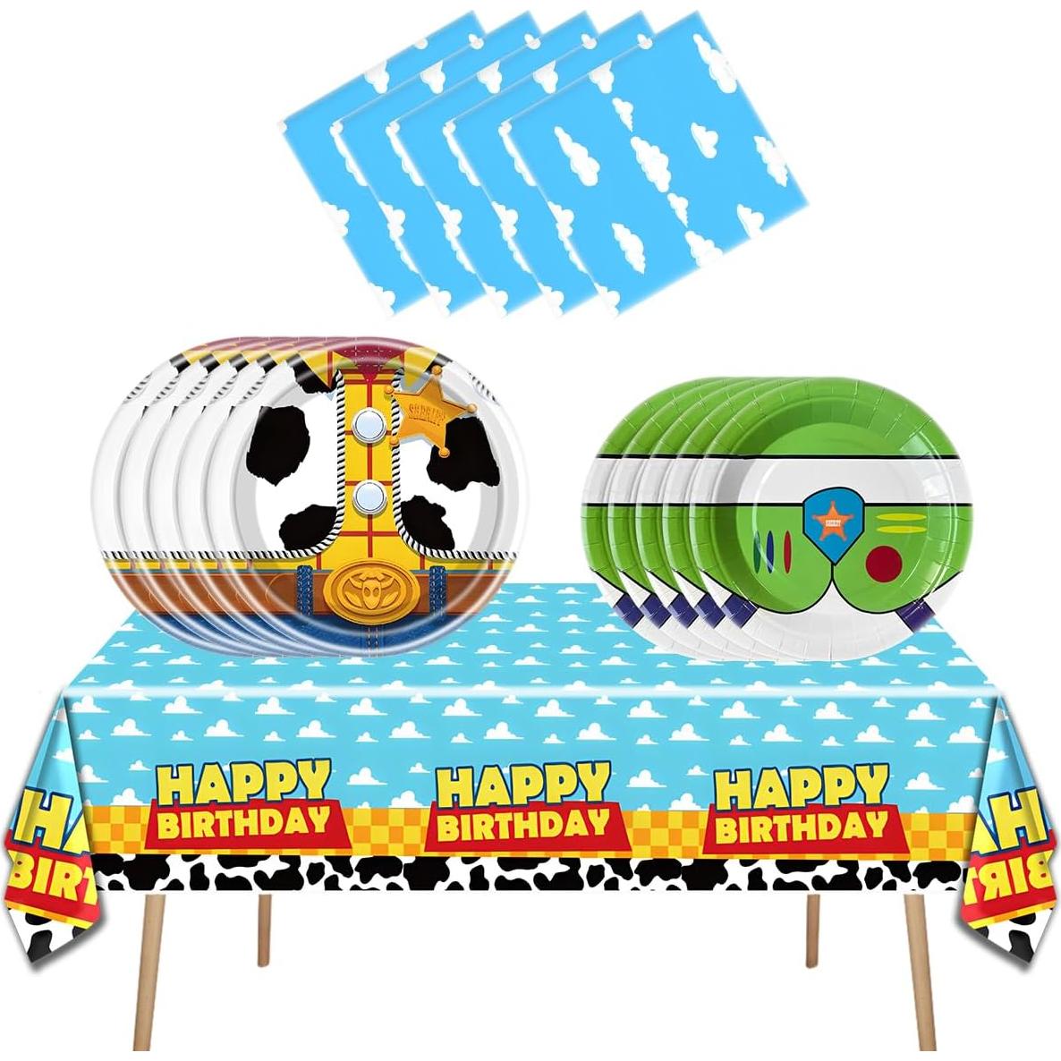 Juego de Vajilla de Fiesta Cuentos de Dibujos Animados 20 Personas