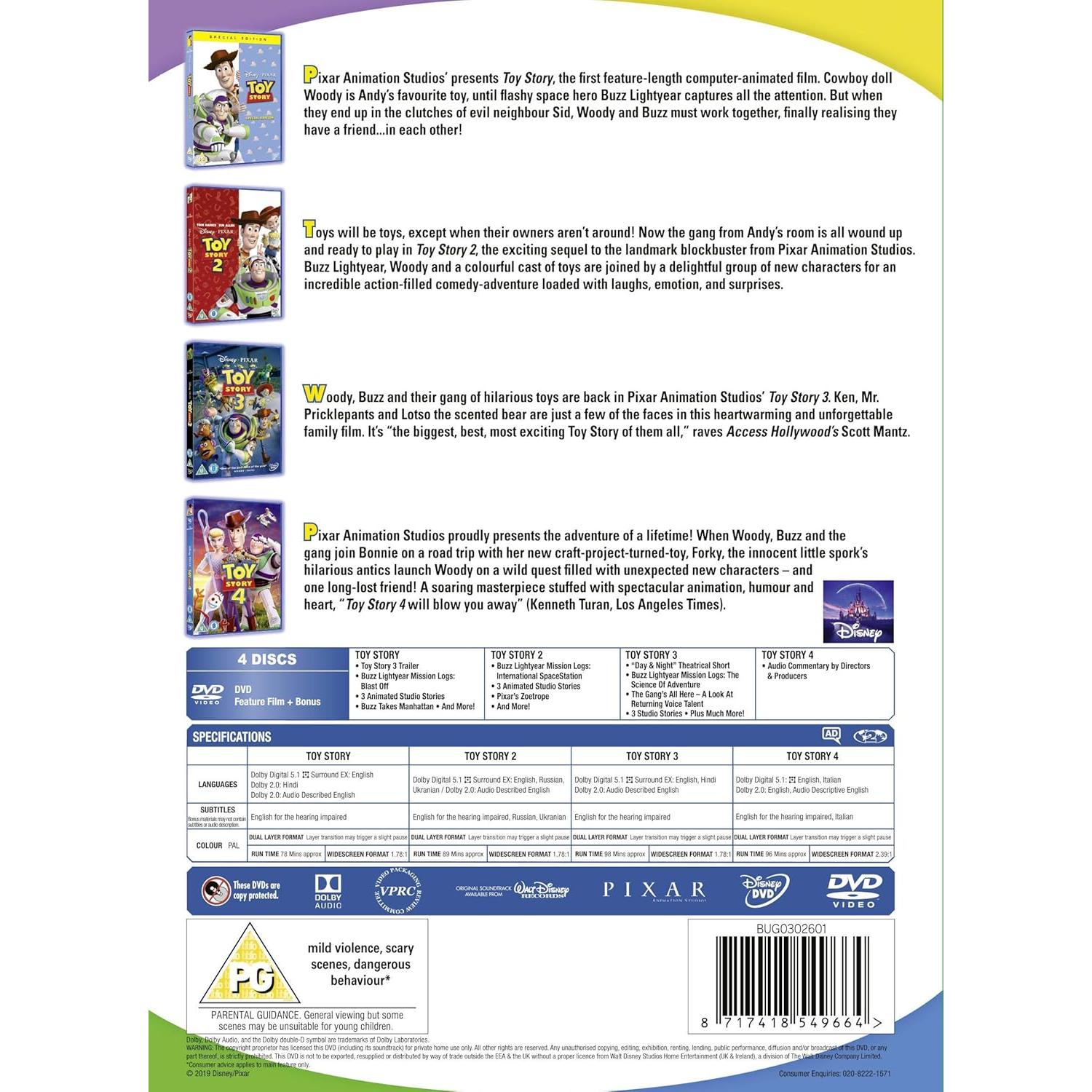 Caja de Películas Toy Story 1-4 [DVD] [2019] - Walt Disney