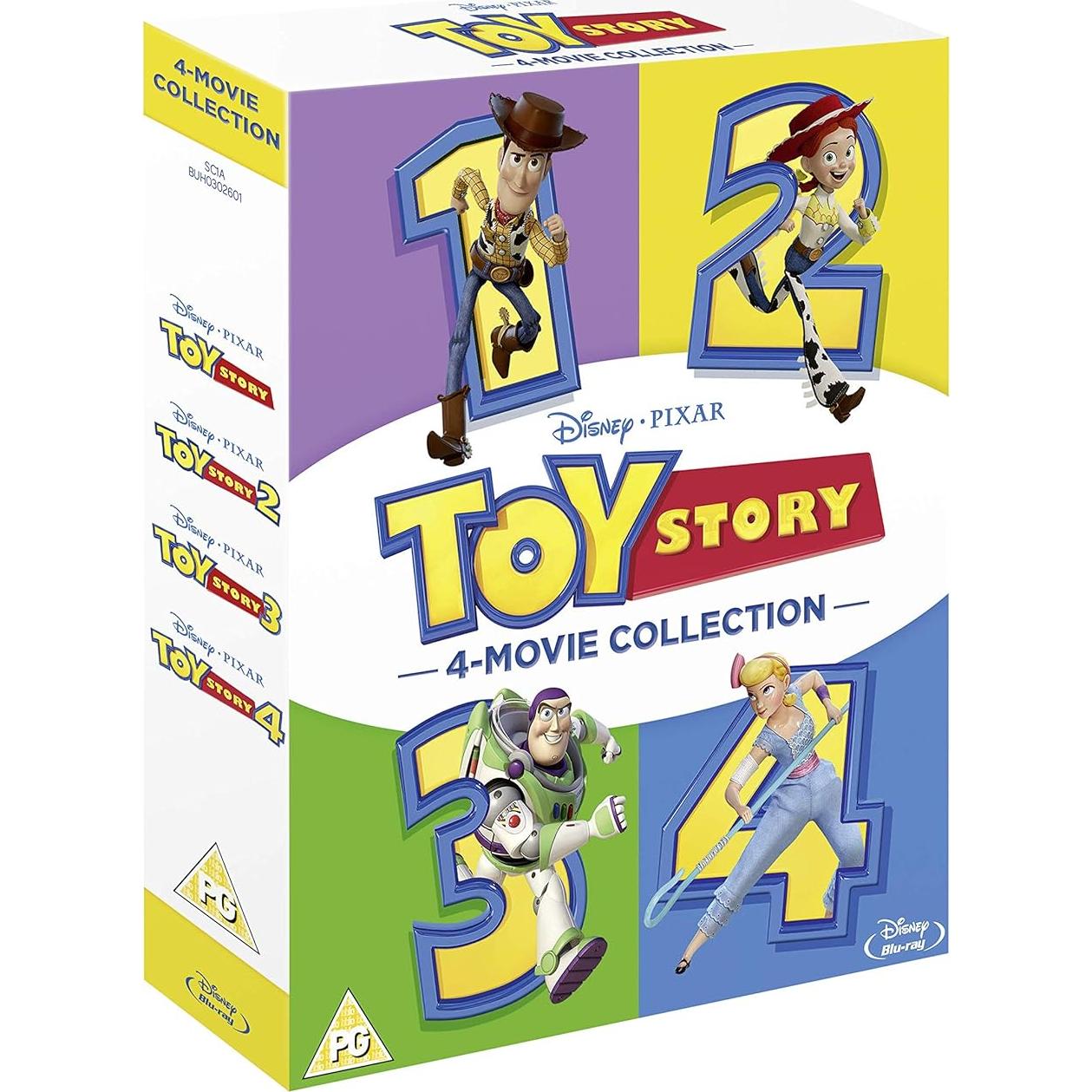 Caja Blu-ray Toy Story 1-4 Región Libre Disney