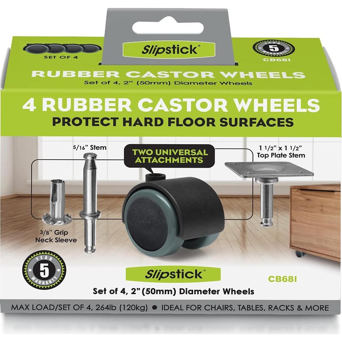 Ruedas de Goma Slipstick CB681 5/16" Montaje - Juego de 4