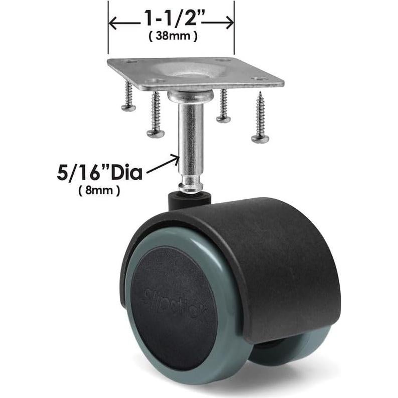 Ruedas de Goma Slipstick CB681 5/16" Montaje - Juego de 4