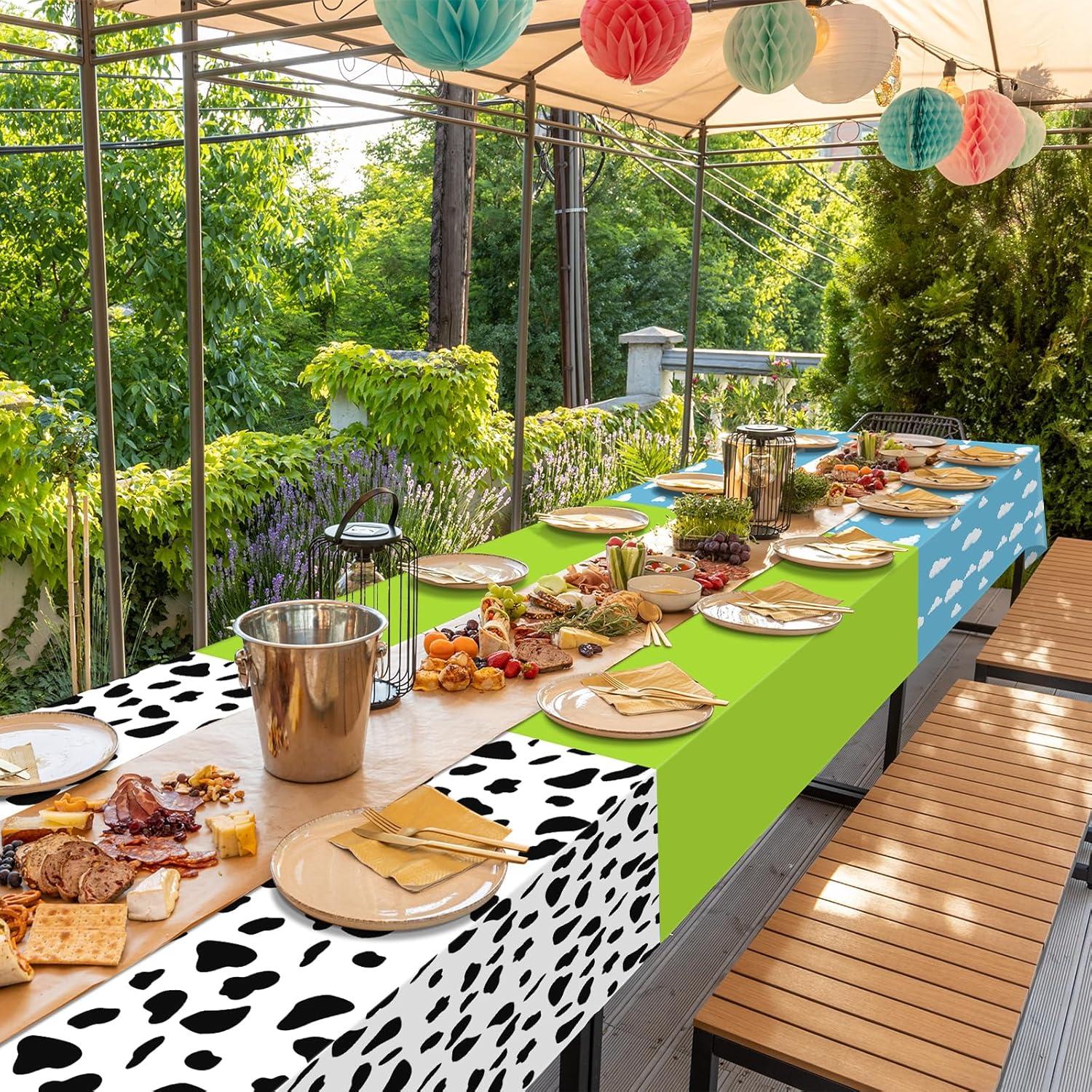 Paquete de 6 Manteles Rectangulares MASHAN Cielo Azul y Nubes