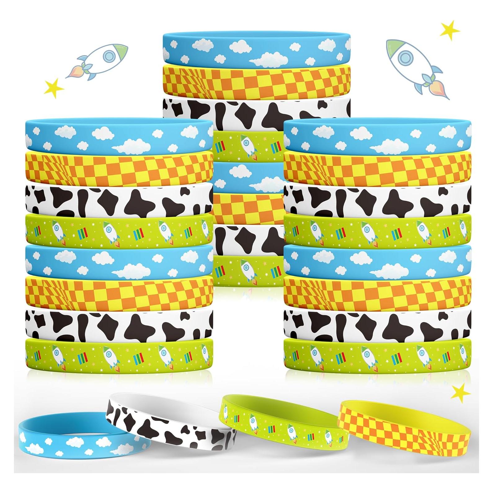 Pulseras de Silicona MVC 36 Pcs para Fiestas de Cumpleaños