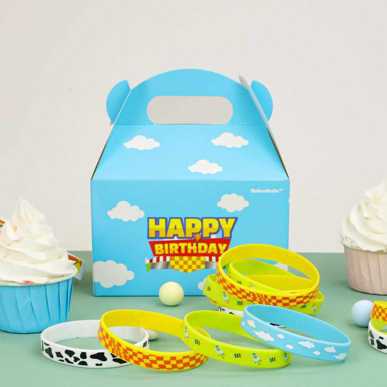 Pulseras de Silicona MVC 36 Pcs para Fiestas de Cumpleaños