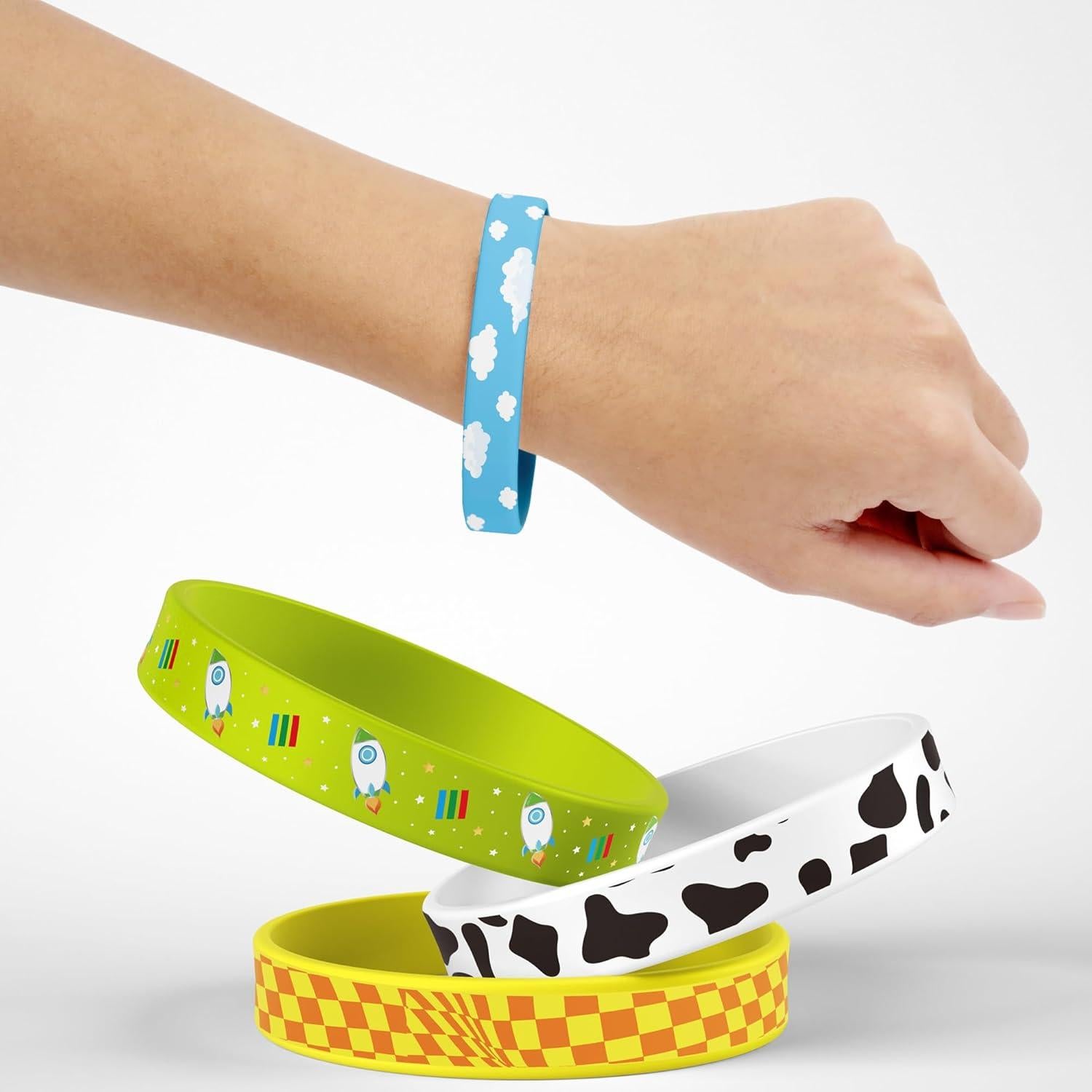 Pulseras de Silicona MVC 36 Pcs para Fiestas de Cumpleaños