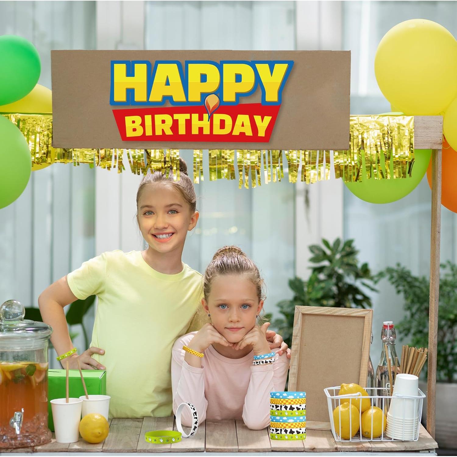 Pulseras de Silicona MVC 36 Pcs para Fiestas de Cumpleaños