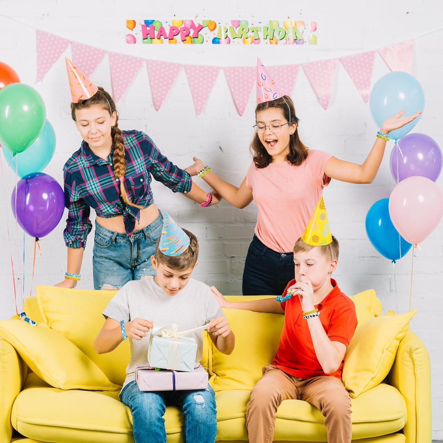 Pulseras de Silicona MVC 36 Pcs para Fiestas de Cumpleaños