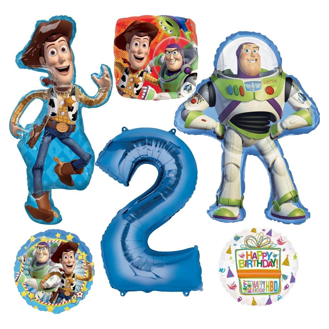 Suministros de Fiesta Anagram Woody y Buzz - 6 Globos
