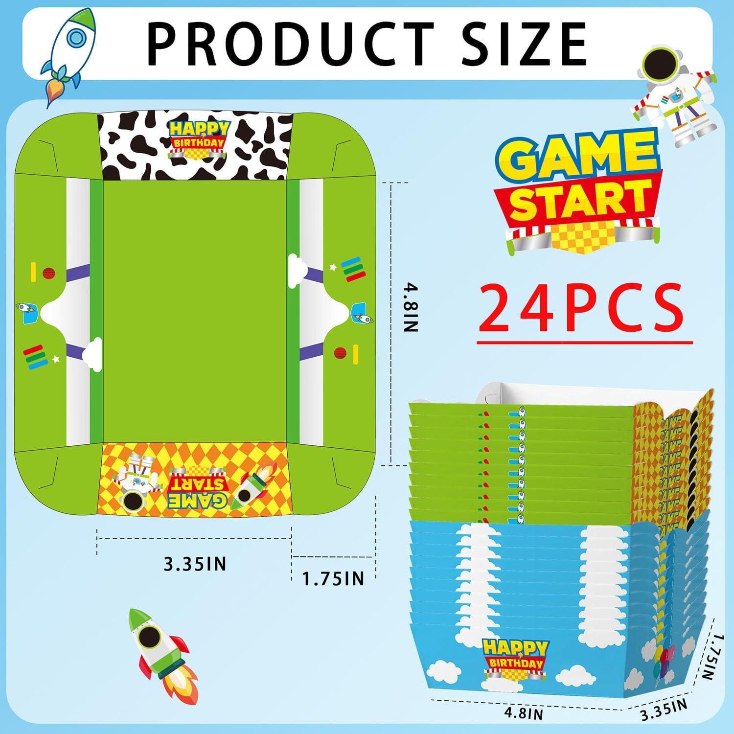 24 Bandejas de Papel Desechables Xustanina para Fiesta Temática