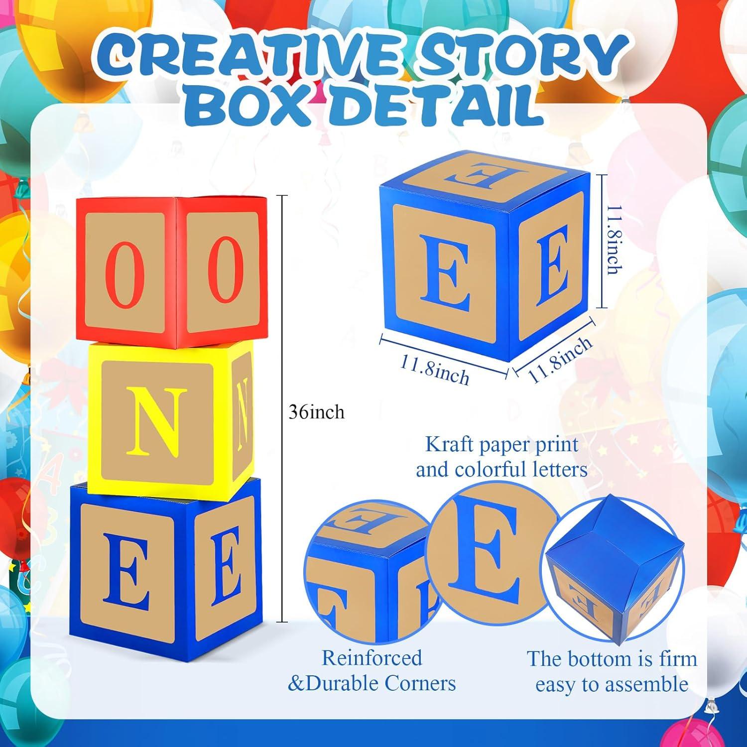 Cajas de Globos Zhanmai 3 Pcs para Primer Cumpleaños 30 cm