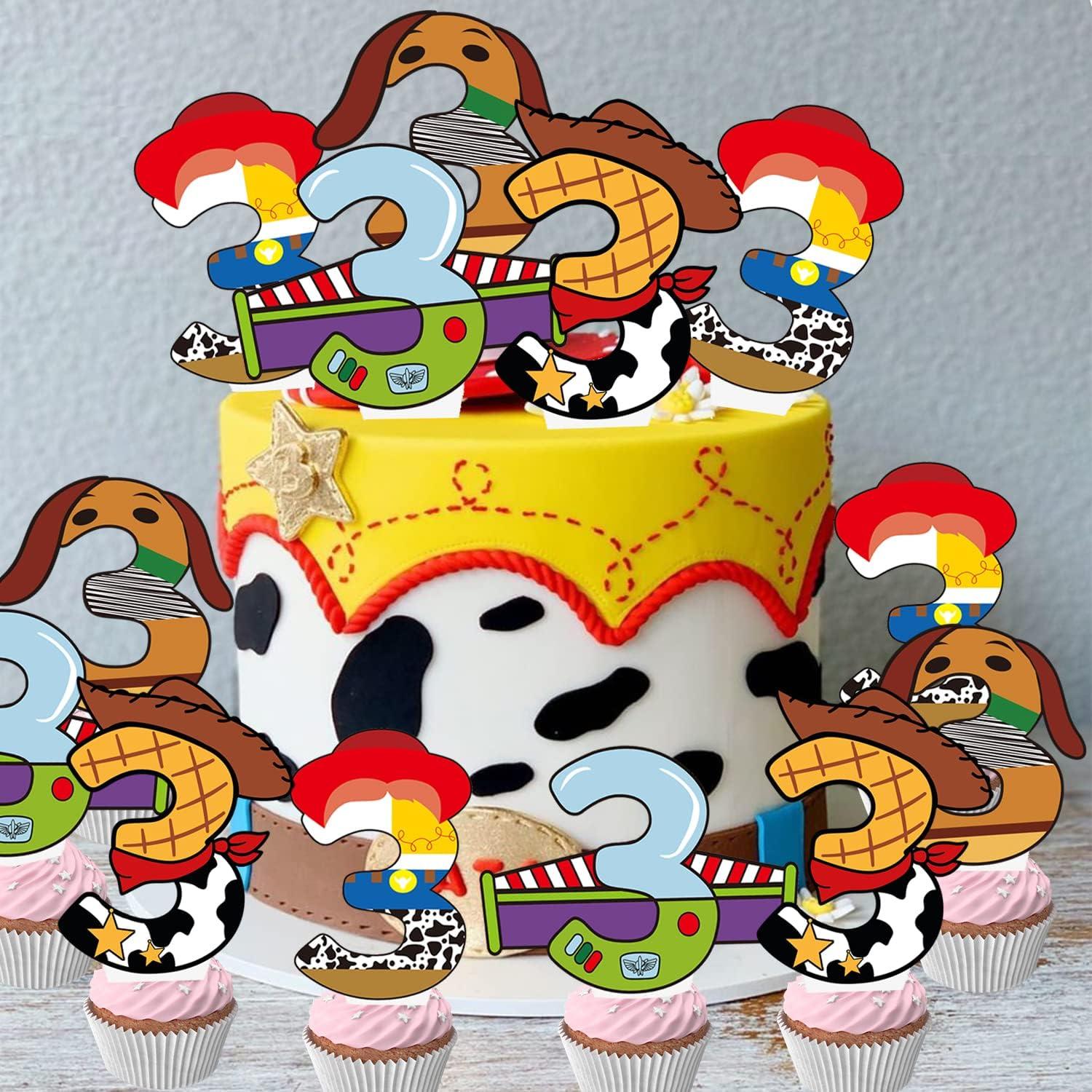 40 Adornos de Cupcake de Cuento de Hadas 3er Cumpleaños