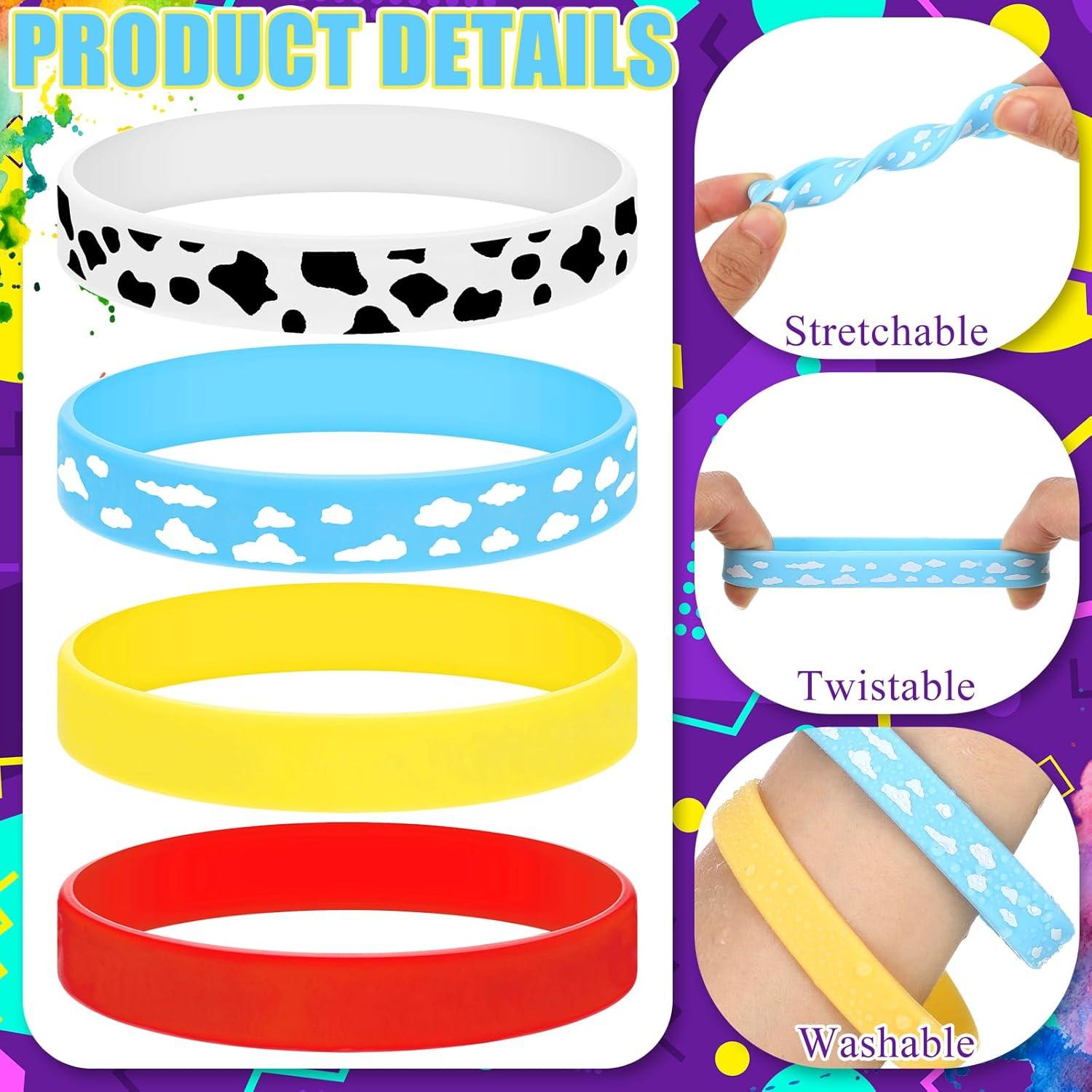 24 Pulseras de Silicona de Cuento de Dibujos Animados Landical