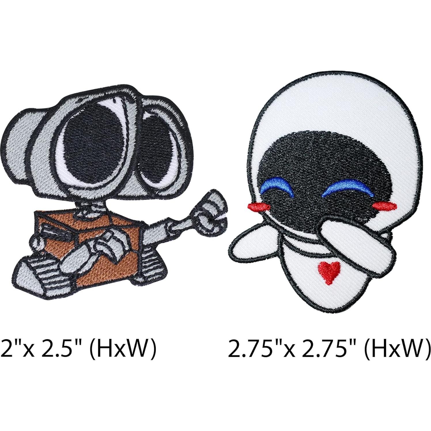 Parche Bordado Wall-E Octory 2 Piezas para Planchar