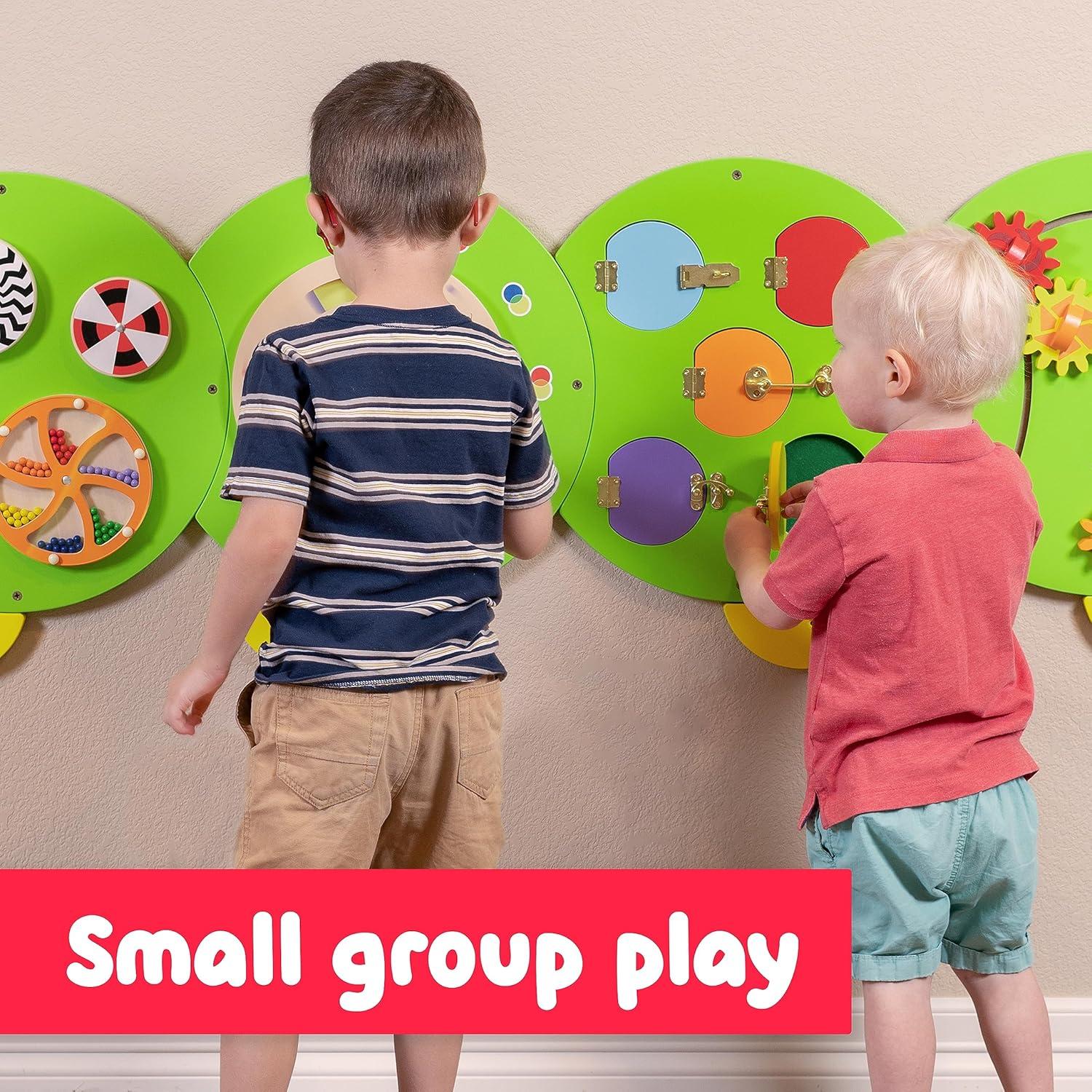 Paneles de Pared Sensorial Montessori Oruga Spark & Wow 8 Actividades