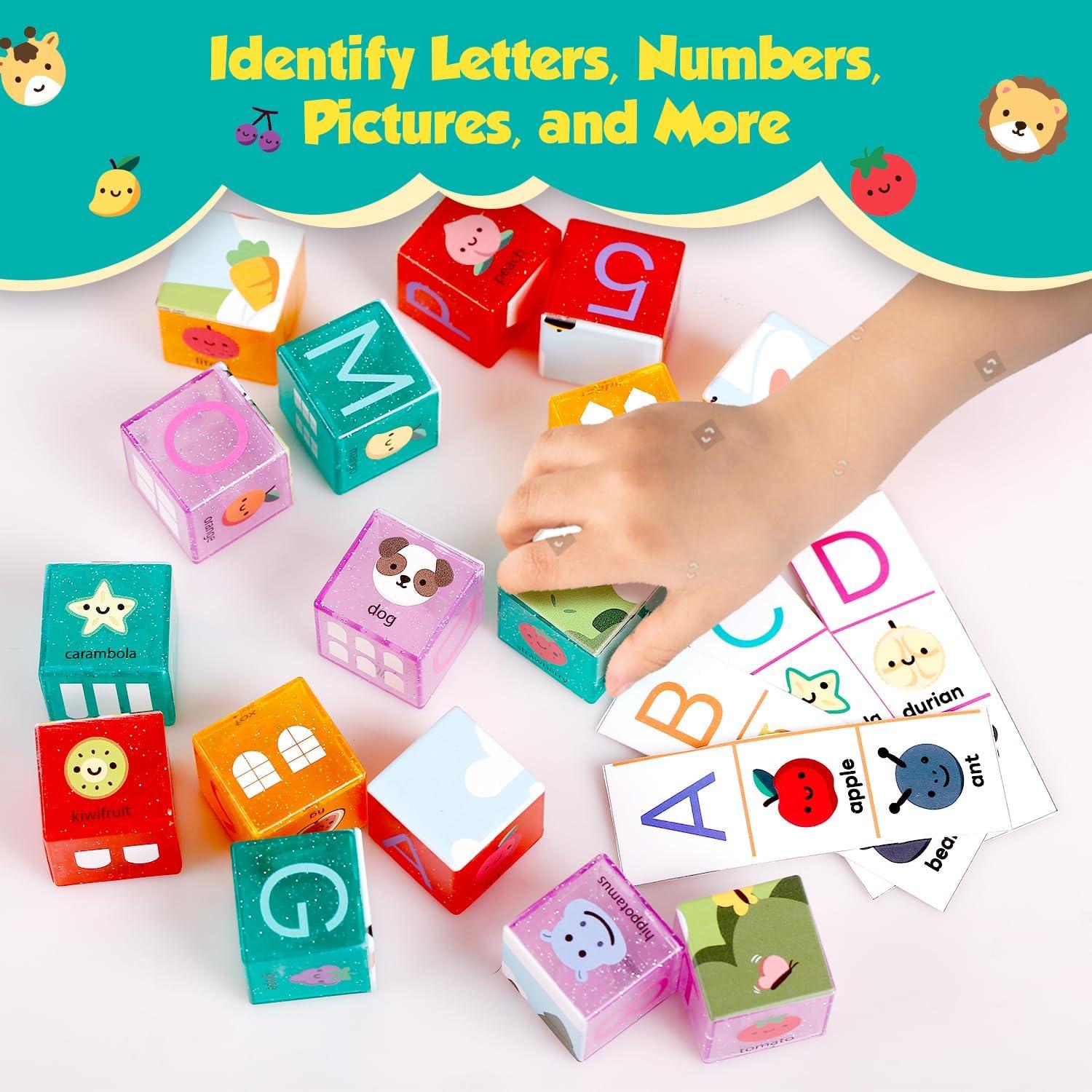 Bloques de Construcción HOPANDOS 56 Piezas Acrílicos para Niños