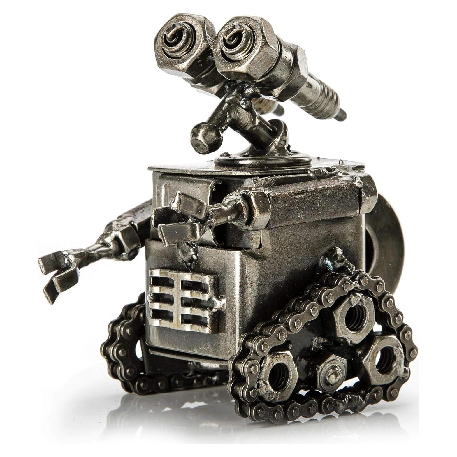 Escultura de Metal Reciclado KALIFANO Wall-E Hecha a Mano 10 cm