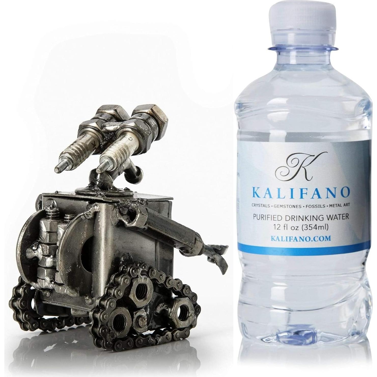 Escultura de Metal Reciclado KALIFANO Wall-E Hecha a Mano 10 cm