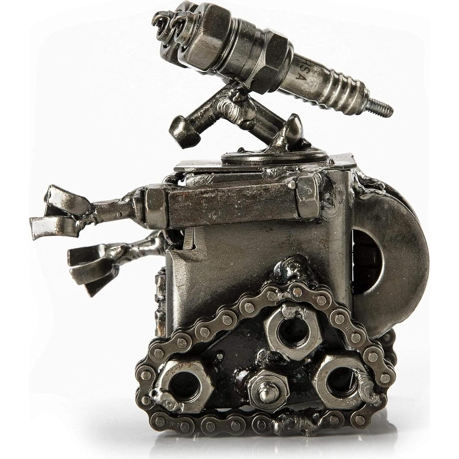 Escultura de Metal Reciclado KALIFANO Wall-E Hecha a Mano 10 cm