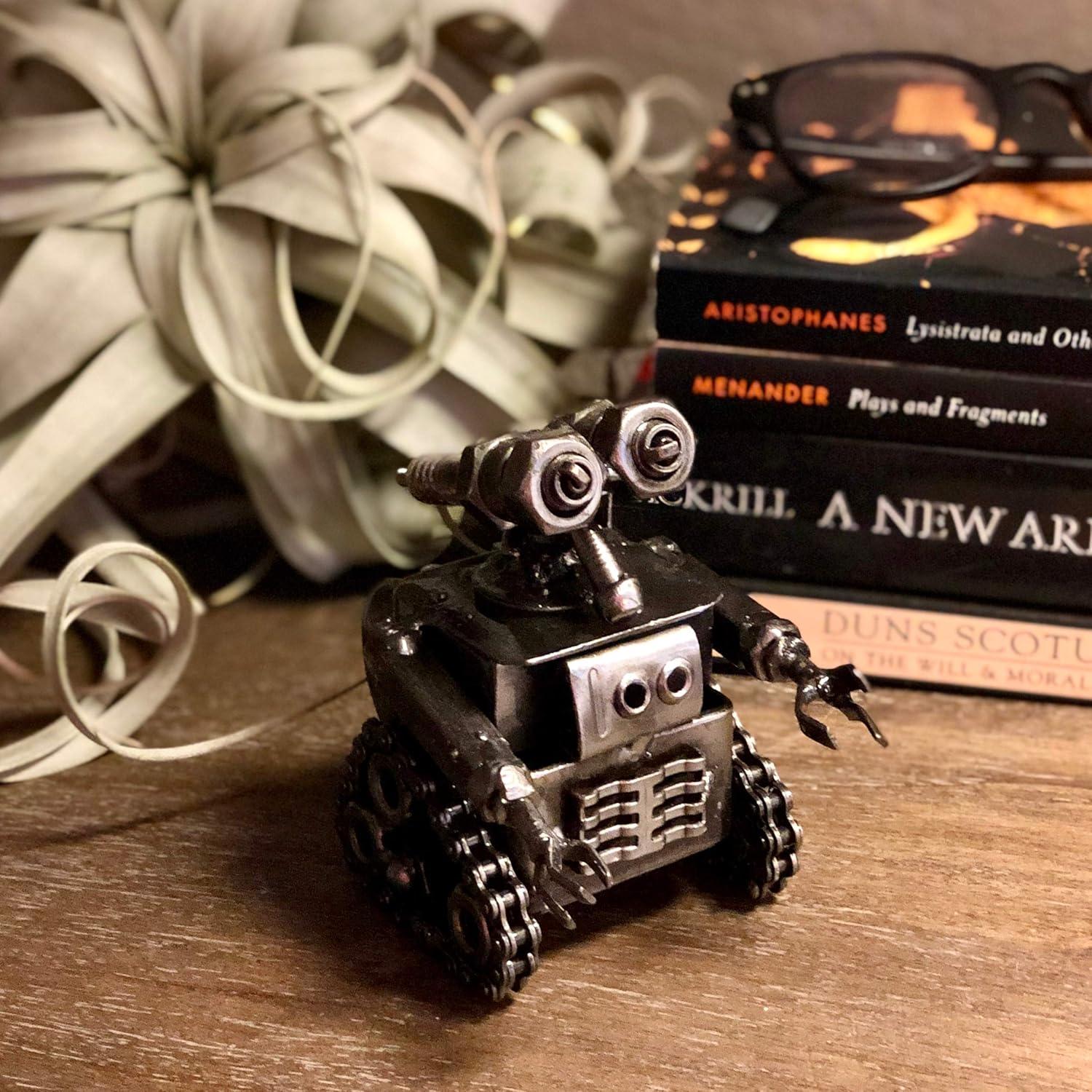Escultura de Metal Reciclado KALIFANO Wall-E Hecha a Mano 10 cm