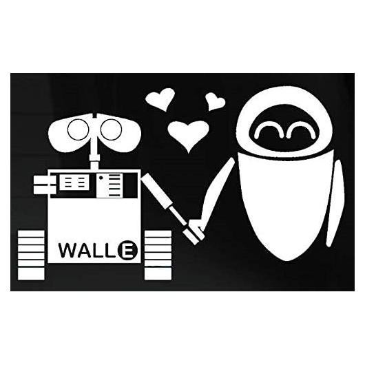 Calcomanía Vinilo Robot de Amor Disney 15.24 cm Blanco