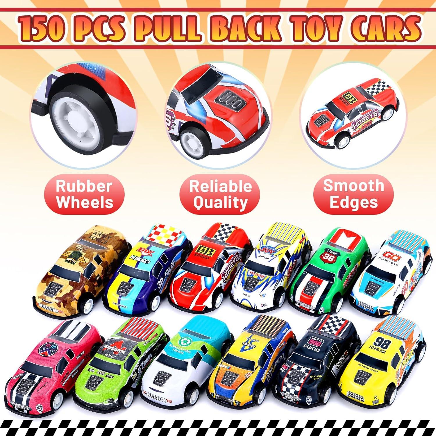 150 Coches de Retroceso DERTE para Niños - Juguetes de Carreras