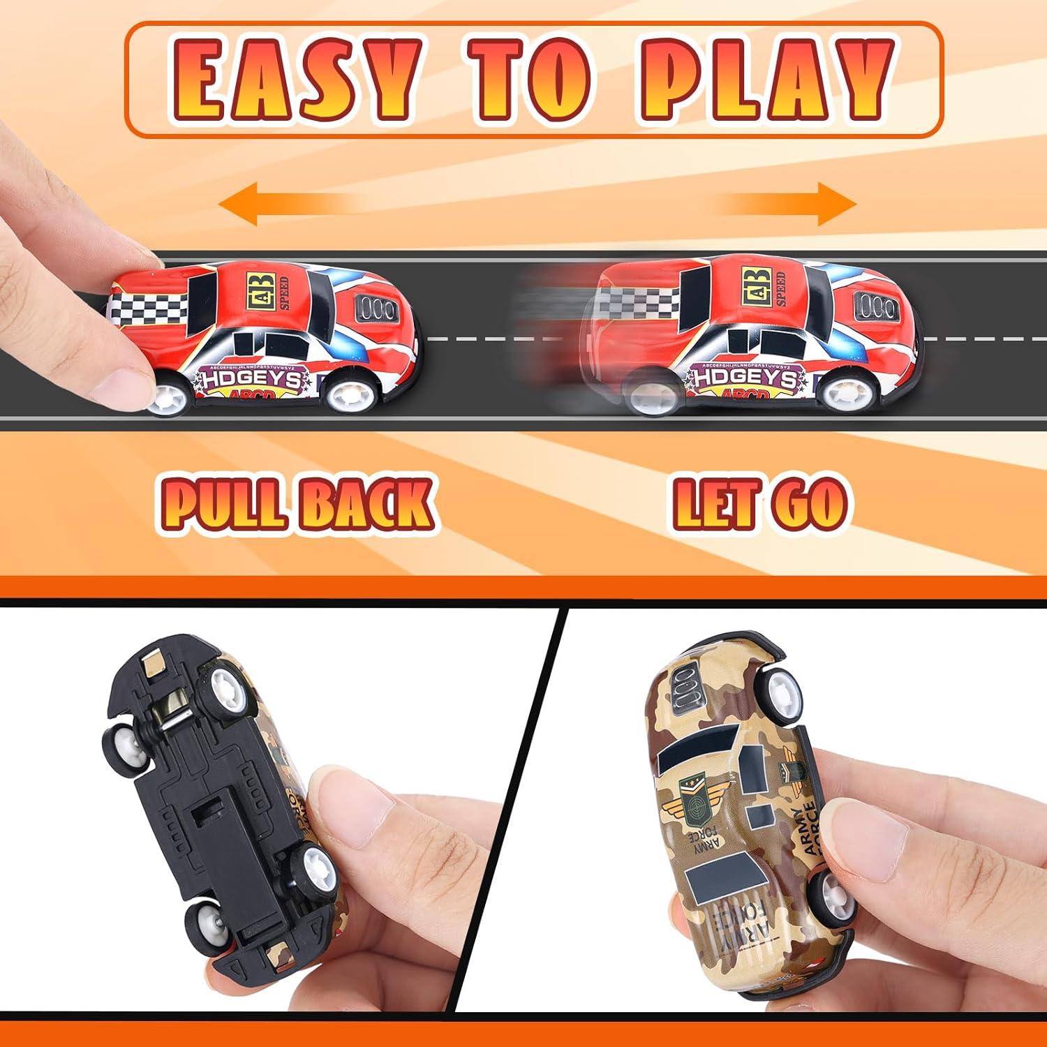 150 Coches de Retroceso DERTE para Niños - Juguetes de Carreras